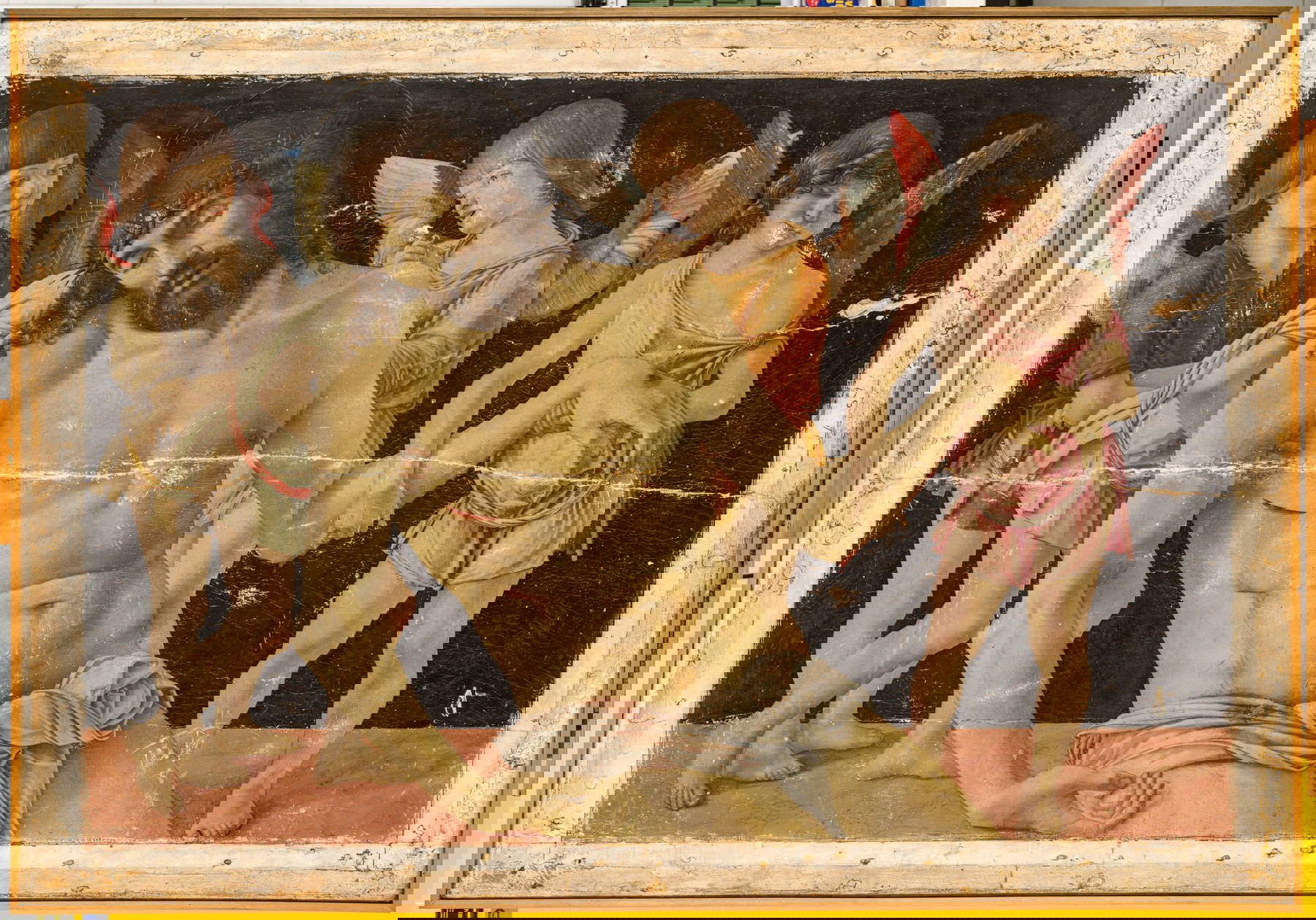 Giovanni Bellini, Piet&agrave;, il dipinto dopo la rimozione della vernice fortemente ingiallita. Foto: Matteo De Fina, Museo della Citt&agrave; &ldquo;Luigi Tonini&rdquo;, Rimini, per gentile concessione