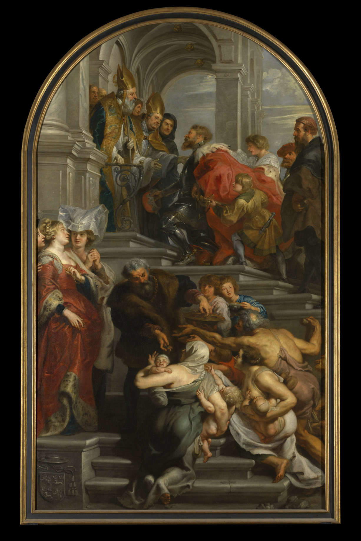 Pieter Paul Rubens, Conversione di san Bavone (1624; olio su tela, 475 x 280 cm; Gent, Cattedrale di San Bavone)