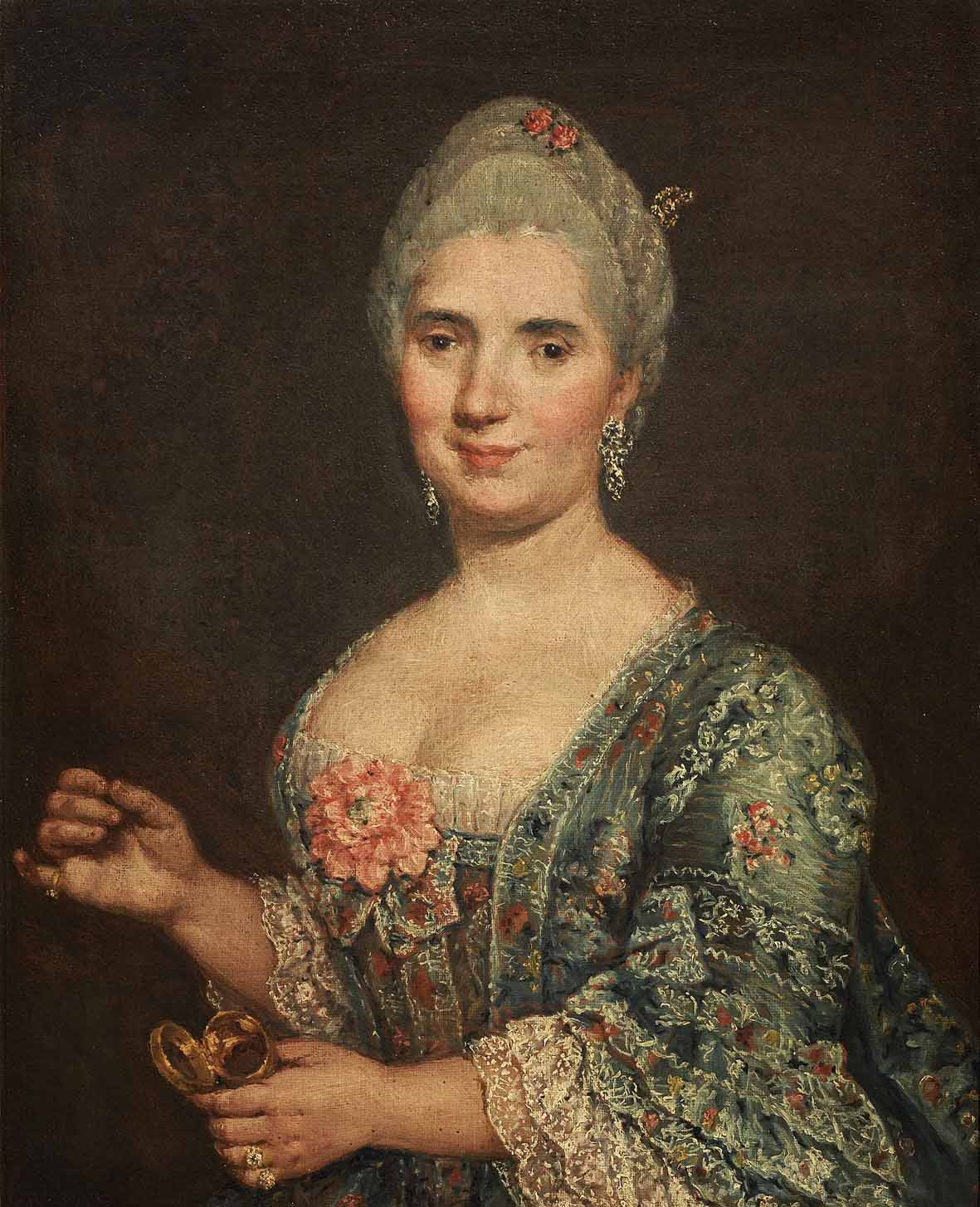 Pietro Longhi, Ritratto di gentildonna (1760-1765 circa; olio su tela; Firenze, Fondazione Roberto Longhi) Pietro Longhi, Ritratto di gentildonna (1760-1765 circa; olio su tela; Firenze, Fondazione Roberto Longhi)