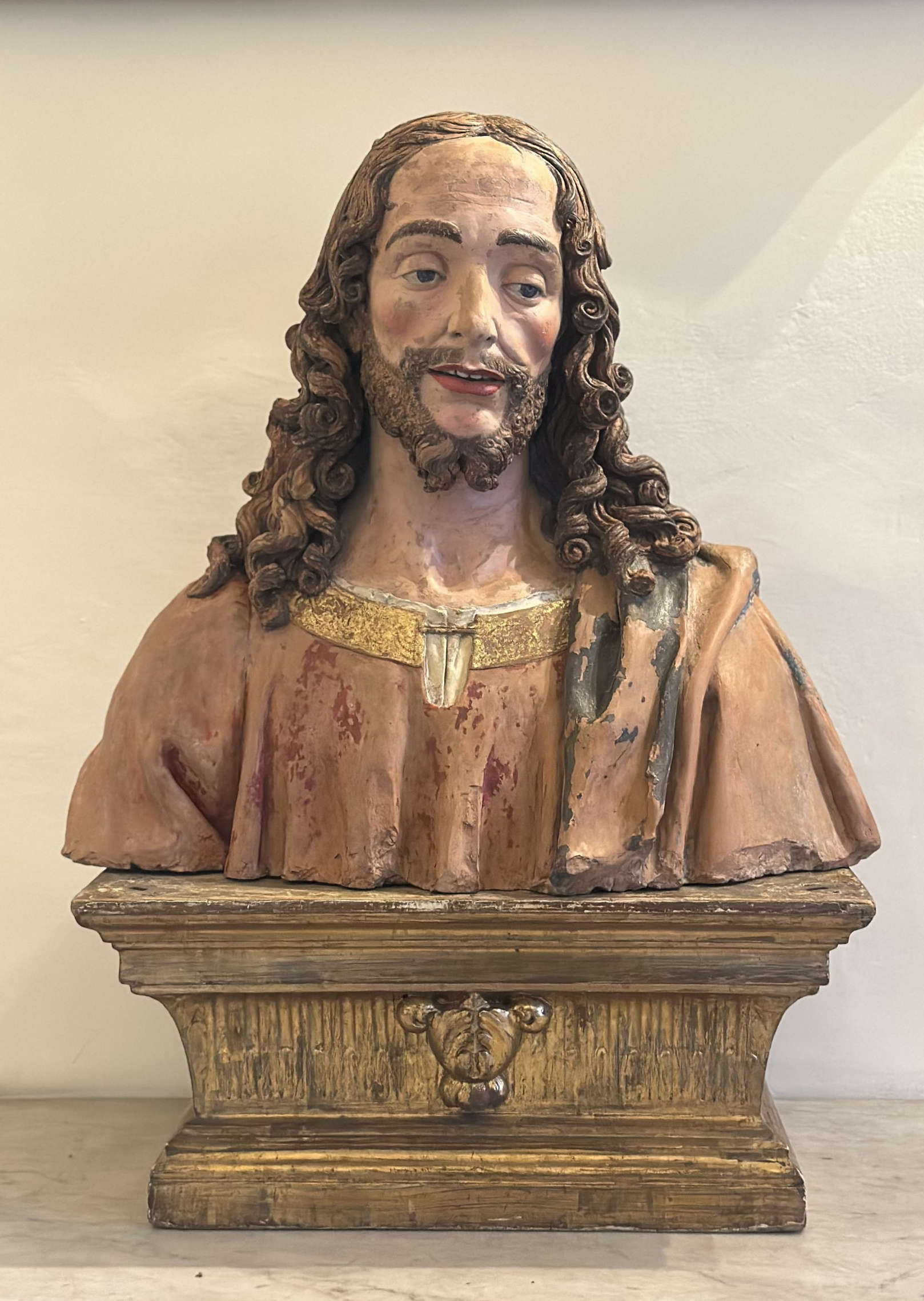 Il busto del Redentore di Pietro Torrigiani dopo il restauro Il busto del Redentore di Pietro Torrigiani dopo il restauro