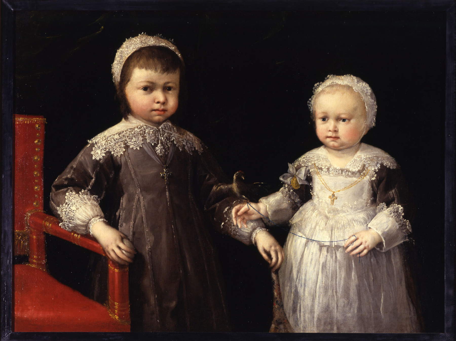 Painter active at the Savoy court, Francesco Giacinto and Carlo Emanuele II (1636-1637; oil on canvas, 72 x 96 cm; Turin, Musei Reali - Galleria Sabauda, inv. 545)