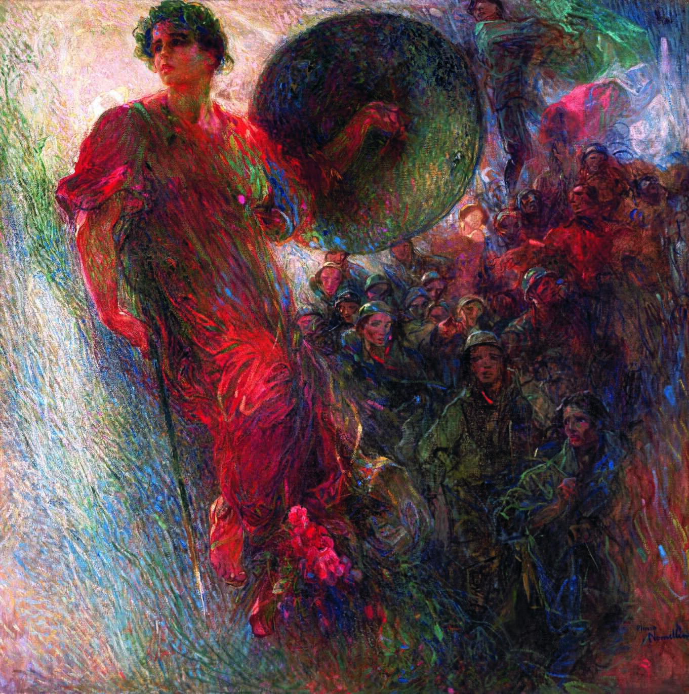Plinio Nomellini, Maggio (1915; óleo sobre lienzo, 200 x 200 cm; colección Banco BPM)