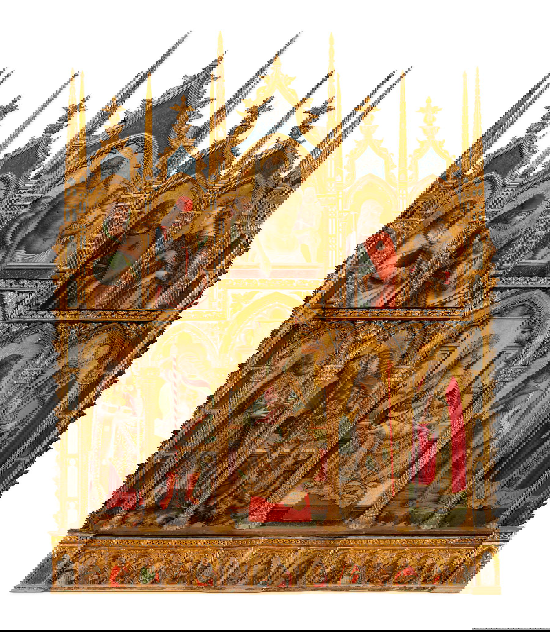 Carlo et Vittore Crivelli, Polyptyque du Monte San Martino (vers 1490 ; détrempe sur panneaux, 285 x l227 cm ; Macerata, église de l'évêque San Martino - Monte San Martino, archidiocèse de Fermo ). Photo de Claudio Ripalti.