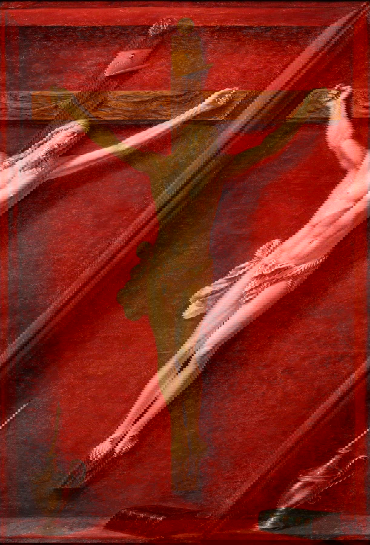 Prospero Mallarini, Crocifisso (fine del XVIII - inizio del XIX secolo; olio su tela, 76,2 x 52,5 cm; Citt&agrave; del Vaticano, Musei Vaticani)