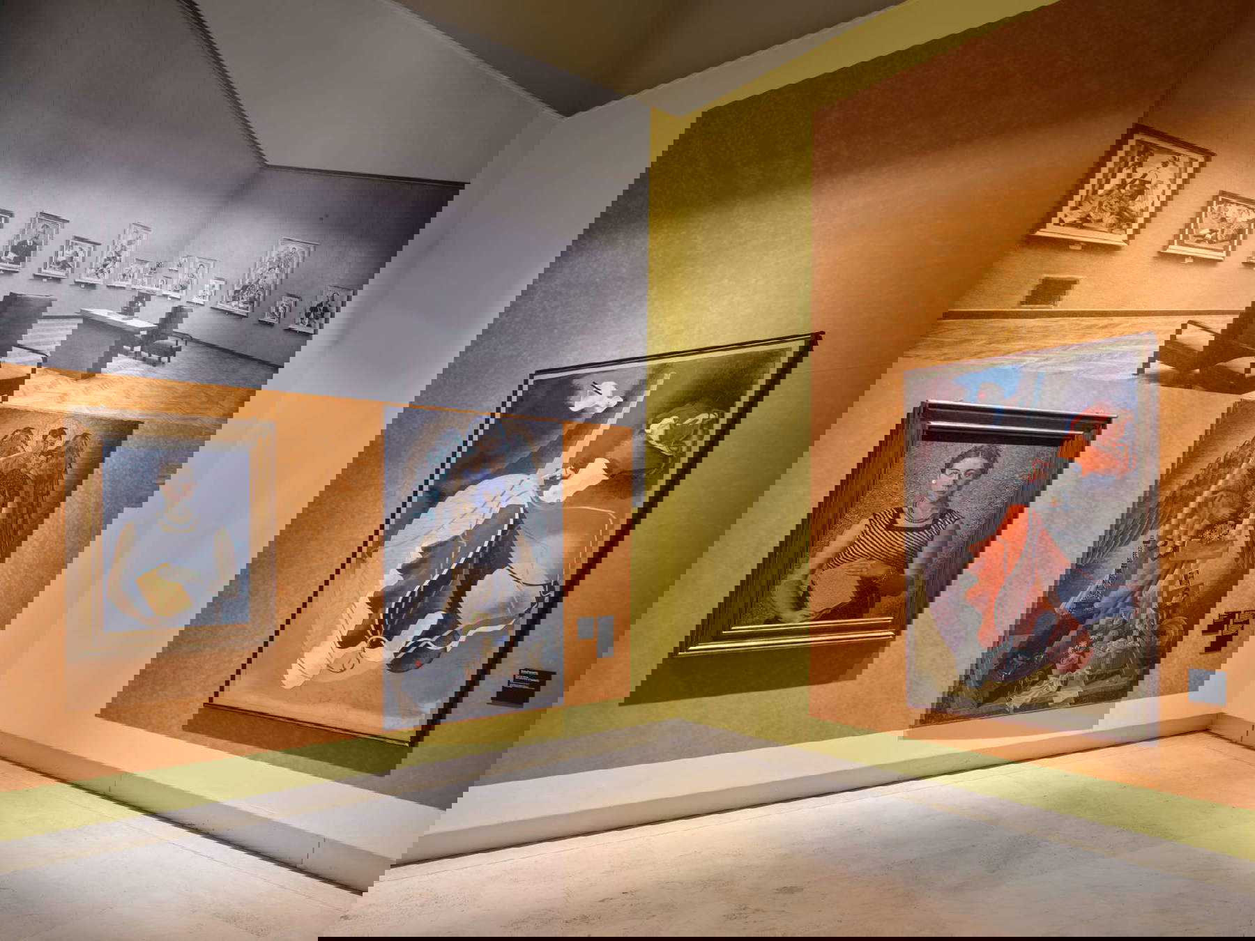 Montage de l'exposition I giovani e i maestri. Photo : Agostino Osio / Alto Piano