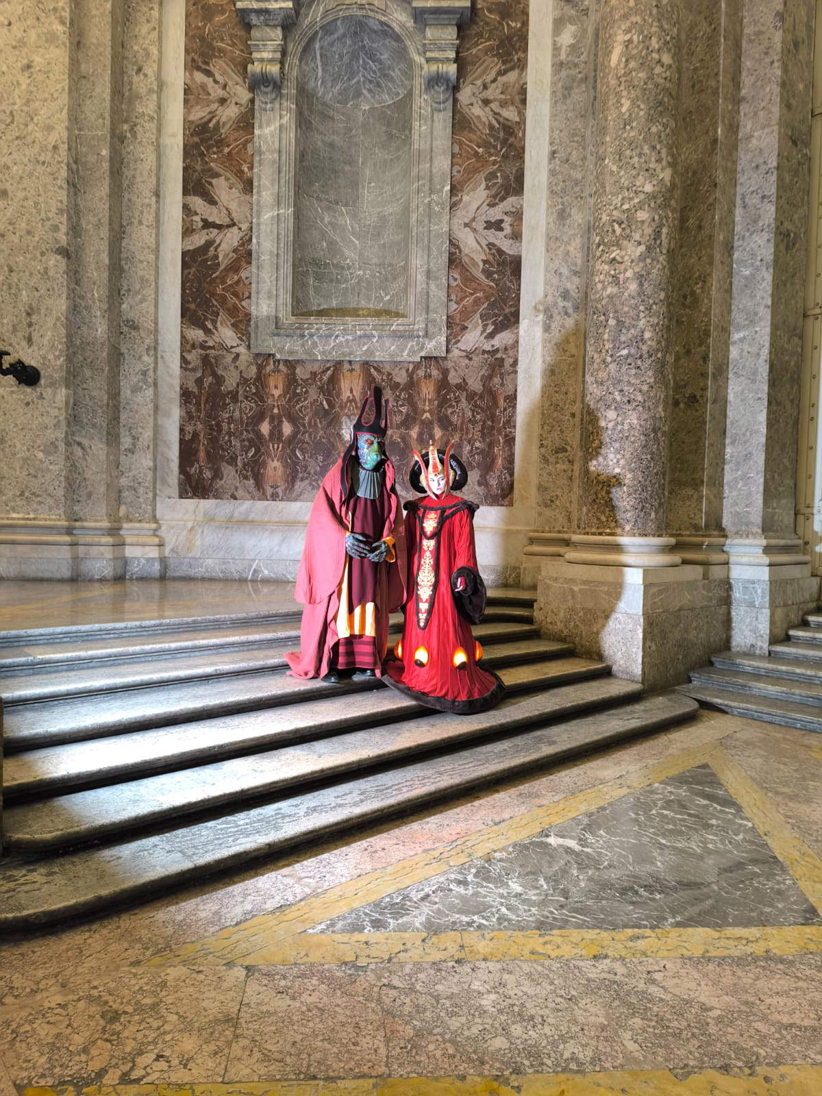 Fans de Star Wars en el interior de la Reggia di Caserta. Foto: El lado oscuro de Nápoles