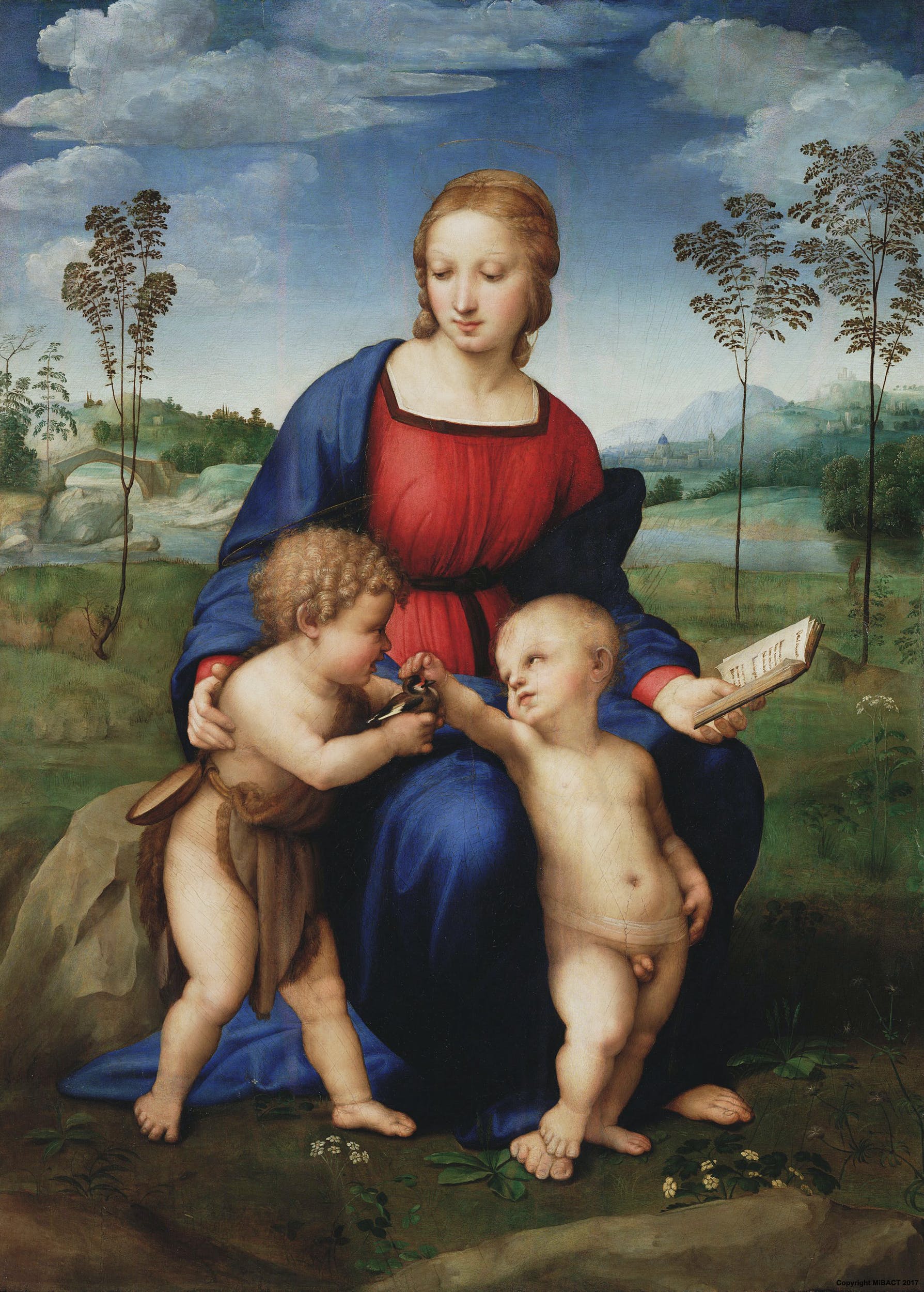 Raffaello,&nbsp;Madonna del Cardellino&nbsp;(1506; olio su tavola, 107 x 77 cm; Firenze, Galleria degli Uffizi)