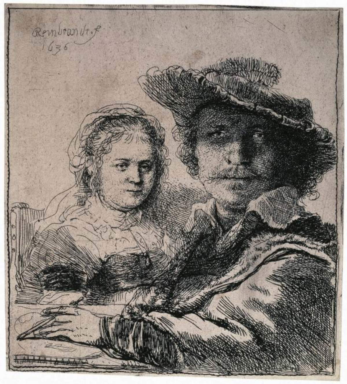 Rembrandt, Autoritratto con Saskia
