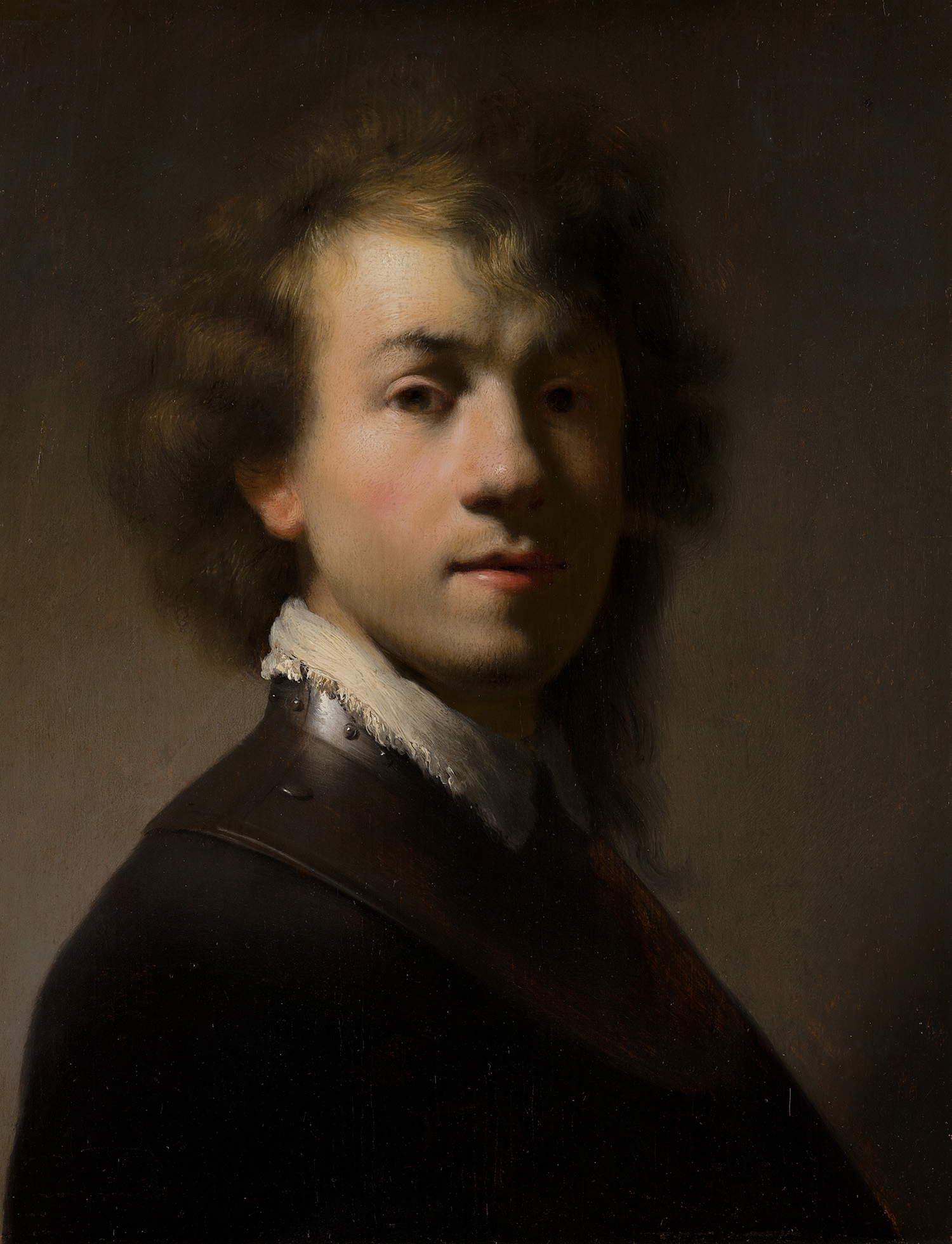 Rembrandt (studio copy), Portrait of Rembrandt with ruff (ca. 1629; The Hague, Mauritshuis) Rembrandt (studio copy), Portrait of Rembrandt with ruff (ca. 1629; The Hague, Mauritshuis)