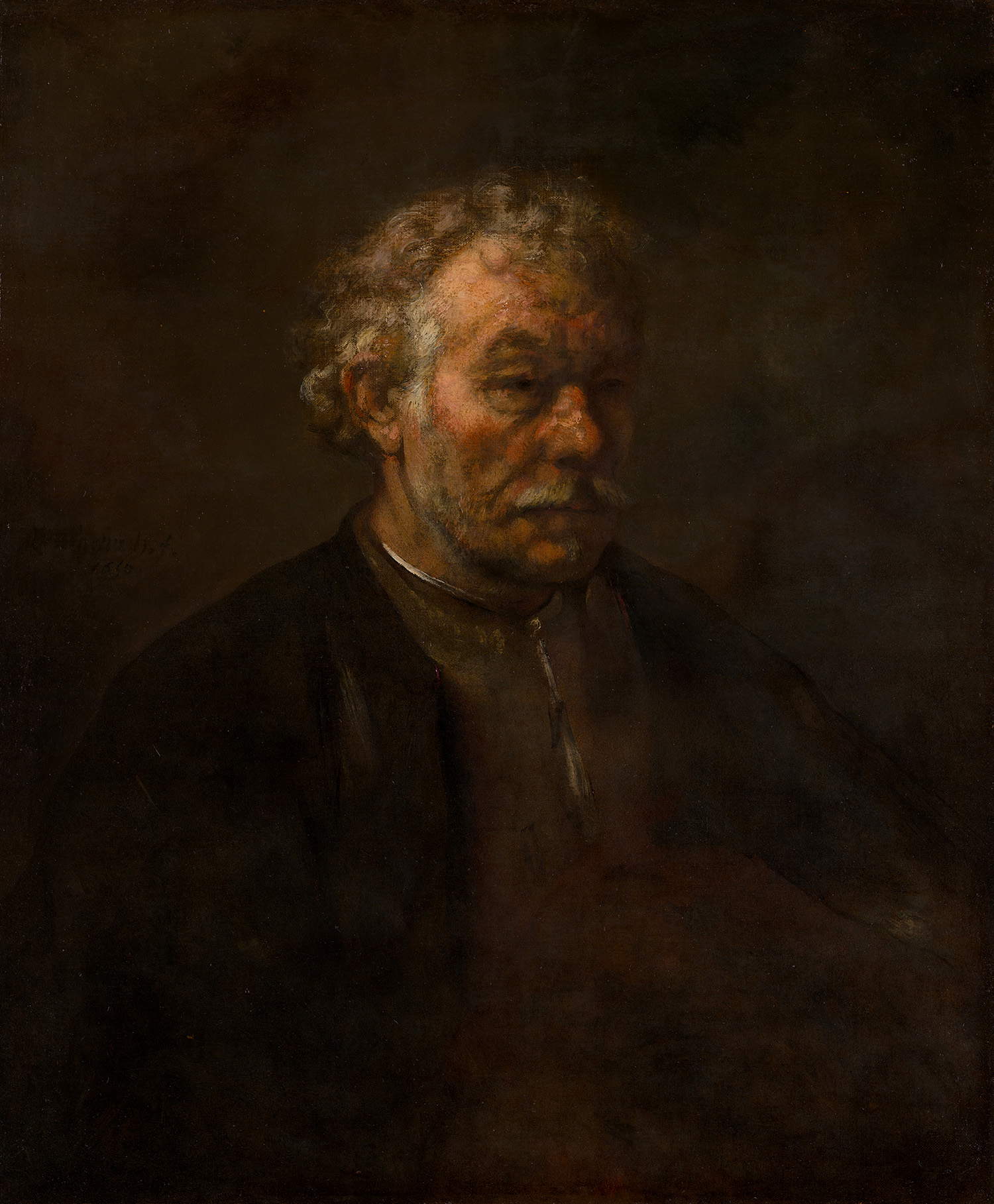 Rembrandt or workshop, Study of an old man (1655-1660; The Hague, Mauritshuis) Rembrandt or workshop, Study of an old man (1655-1660; The Hague, Mauritshuis)