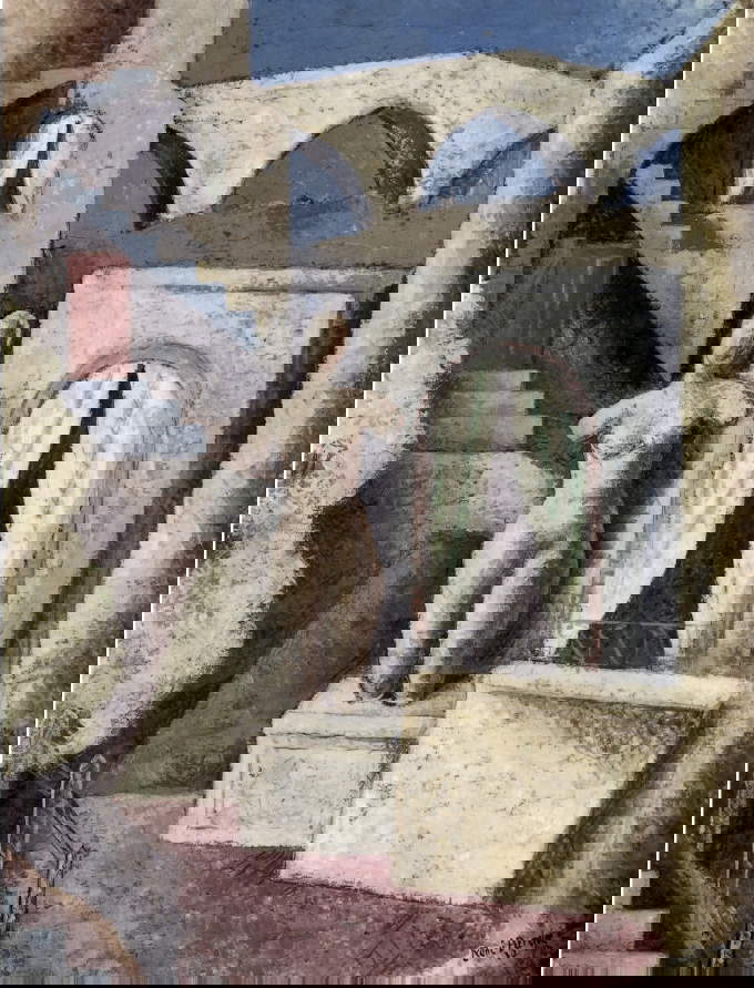 Renato Paresce, Composición con estatua (1930)