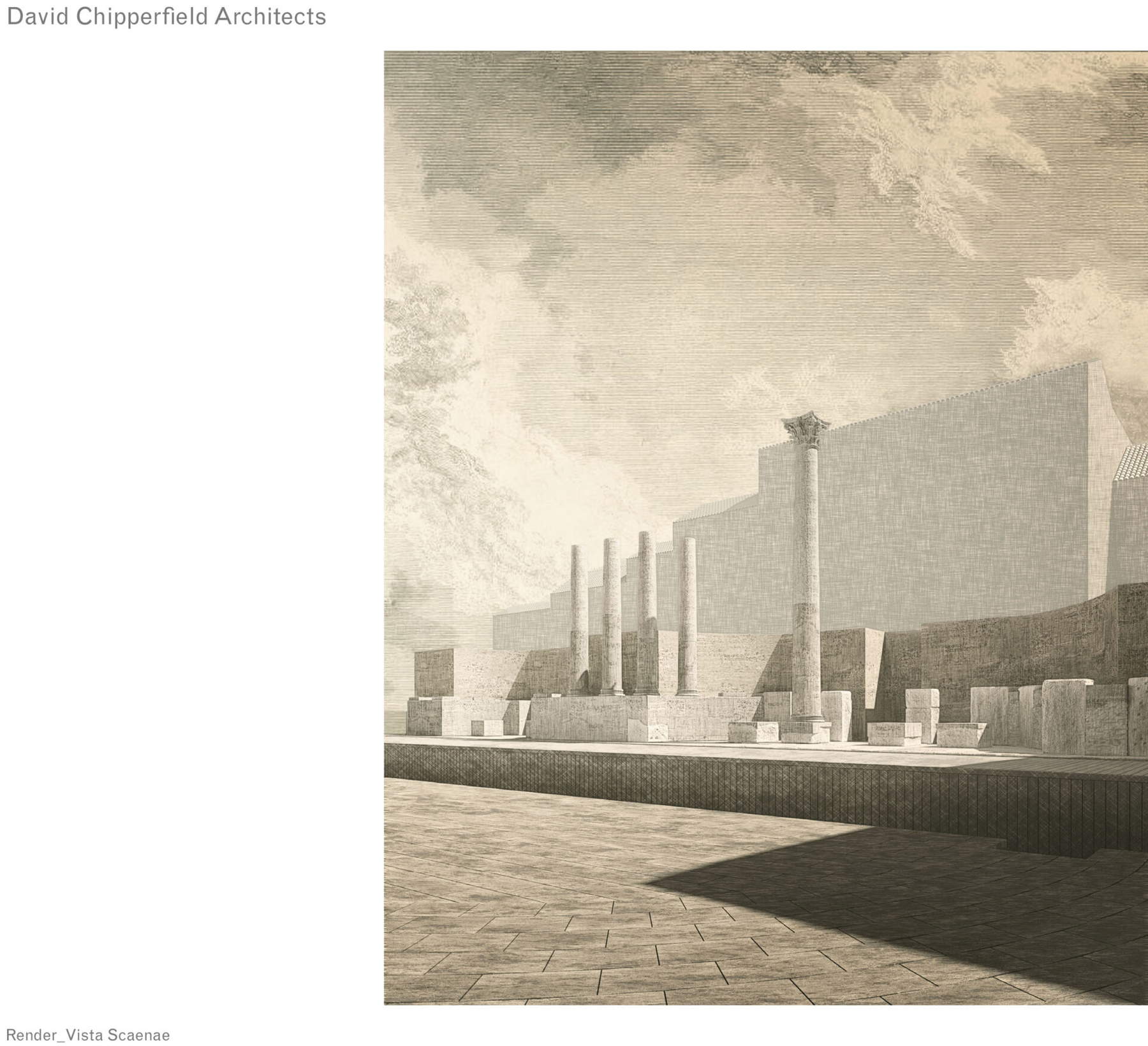 Rendering del Teatro Romano