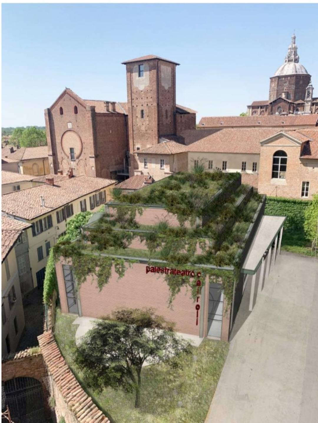 The rendering of the gymnasium