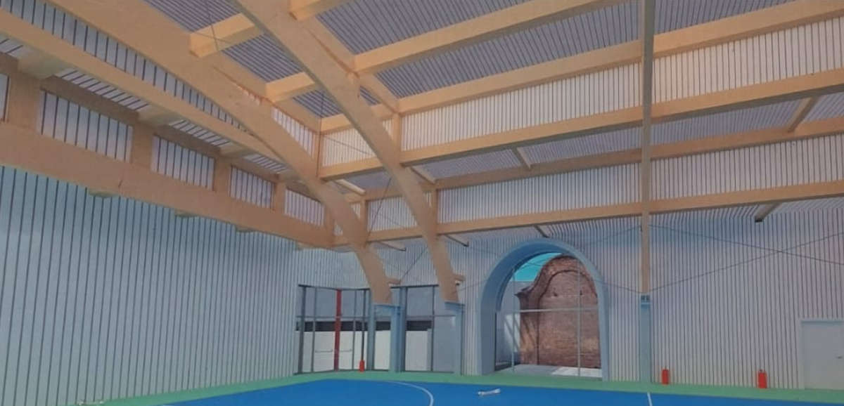 The rendering of the gymnasium