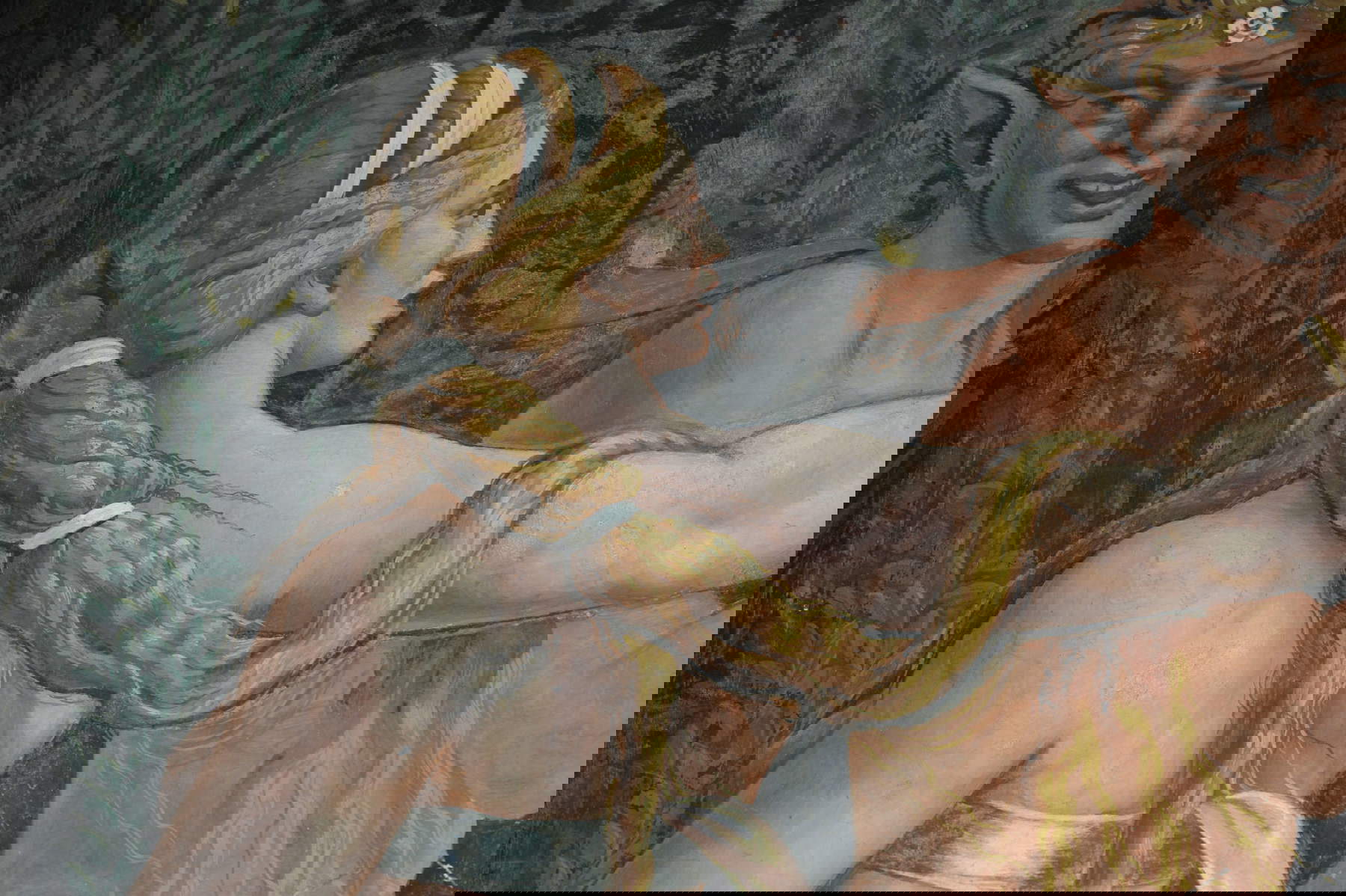 Dettaglio Psiche, affresco parete ovest della Camera di Amore e Psiche, Giulio Romano, Palazzo Te: ripresa fotografica nello spettro del visibile © Fondazione Palazzo Te Dettaglio Psiche, affresco parete ovest della Camera di Amore e Psiche, Giulio Romano, Palazzo Te: ripresa fotografica nello spettro del visibile © Fondazione Palazzo Te