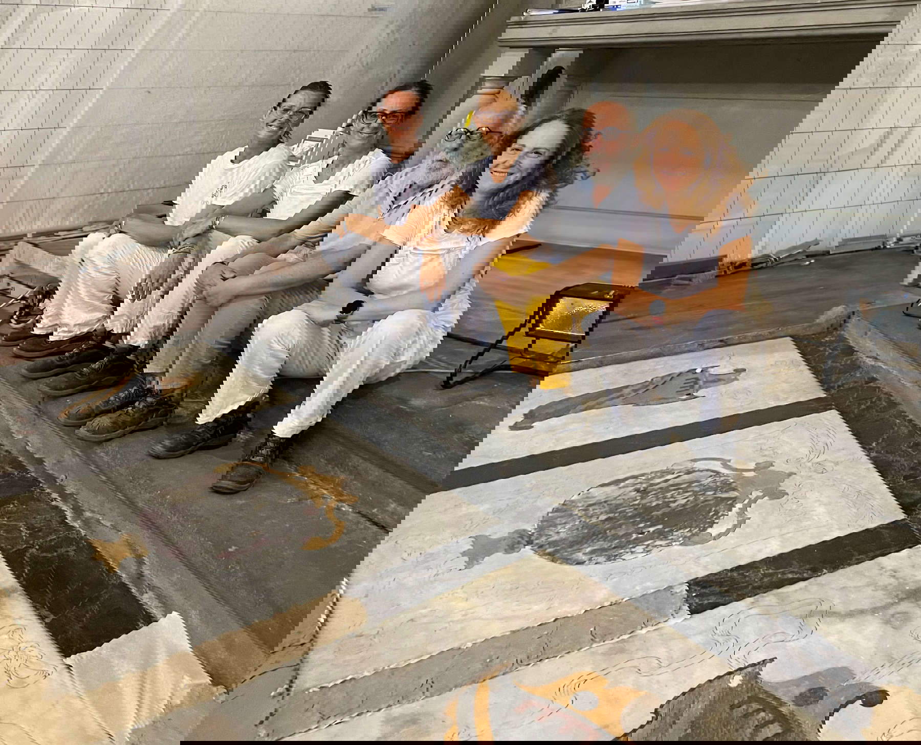 La restauration de la tombe de Buonarroti La restauration de la tombe de Buonarroti