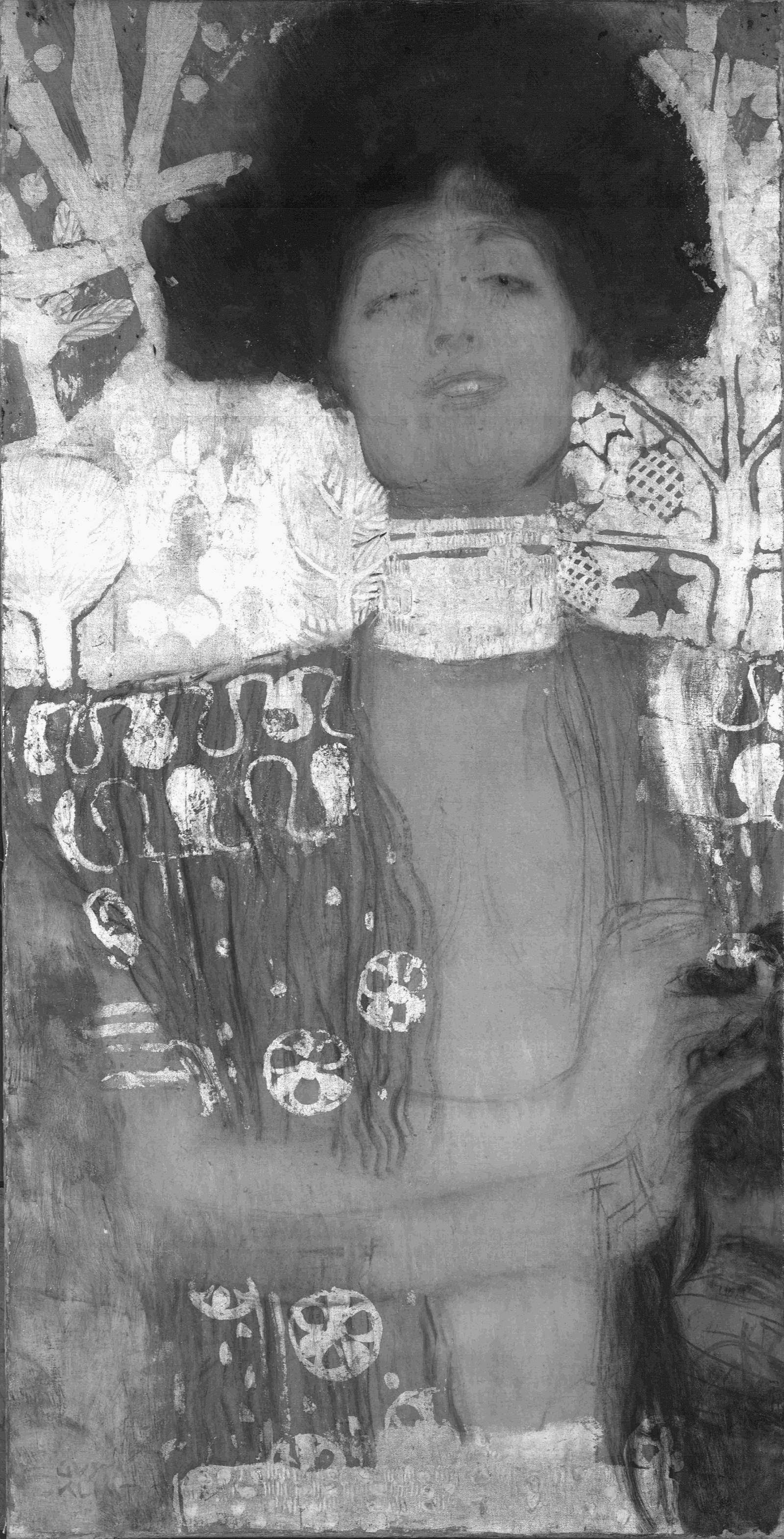 Gustav Klimt, Judith, 1901, infrared reflectography (1 to 1 IRR 4737)