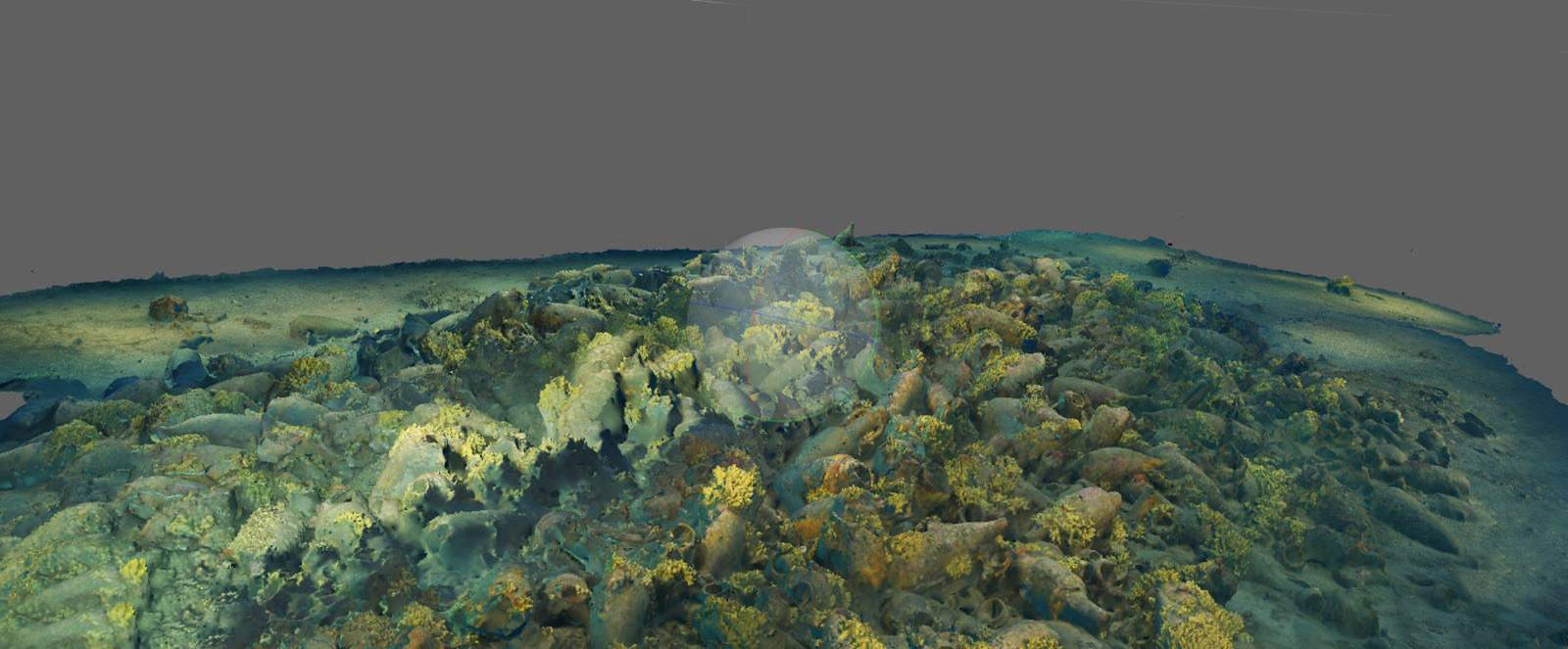 Immagine del modello 3D di un relitto