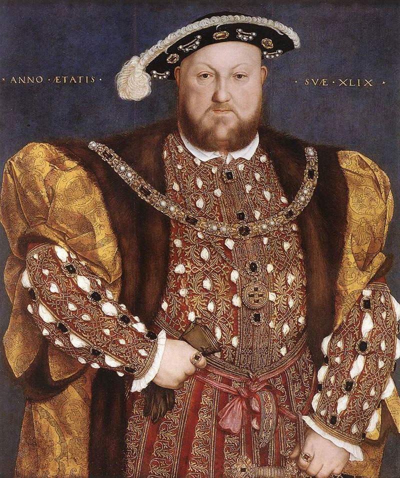 Hans Holbein the Younger, Portrait of Henry VIII (1540; oil on panel, 88.5 x 74.5 cm; Rome, Palazzo Barberini)