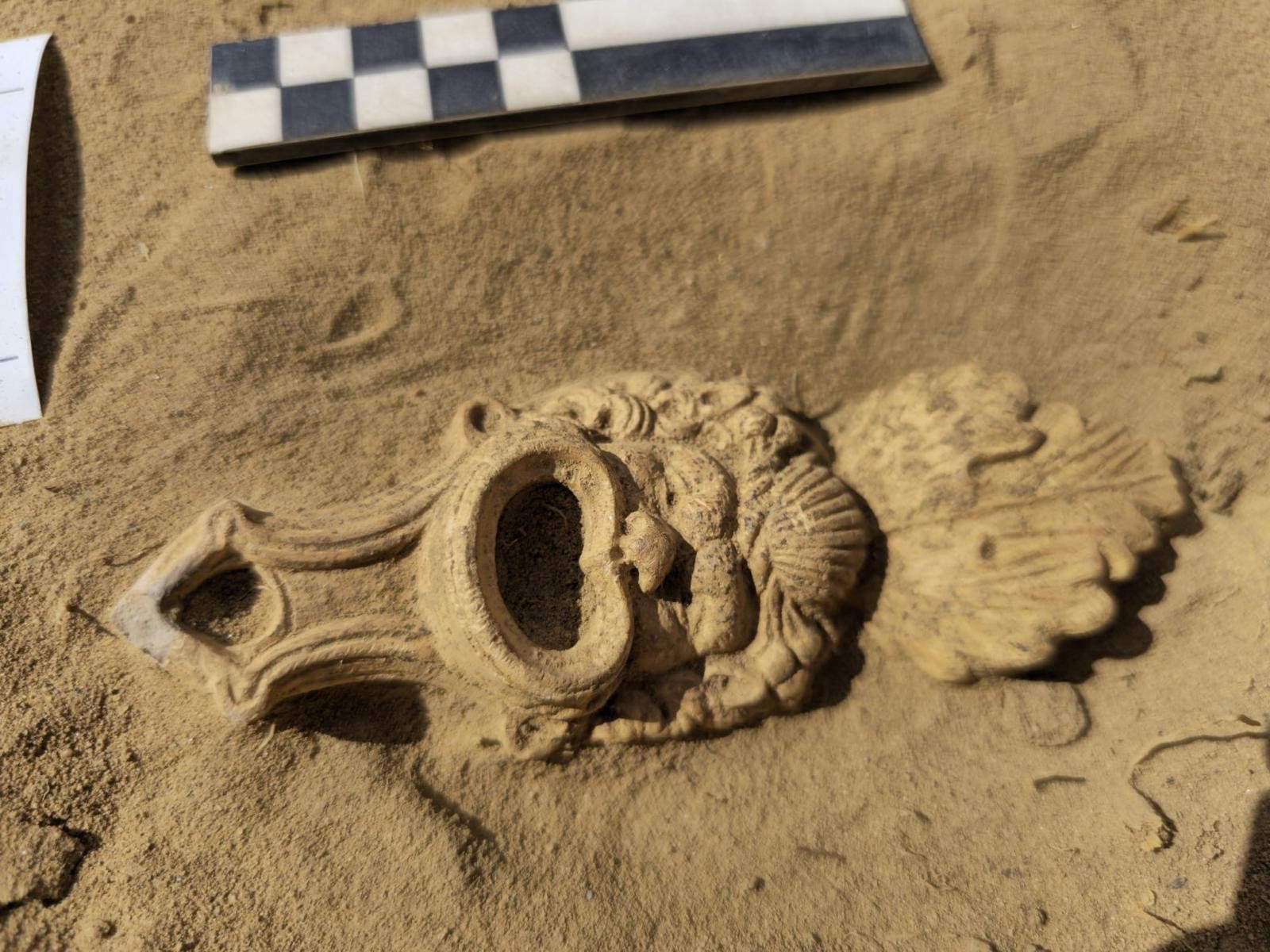 Roman lantern decorated with mask found in Cuijk. Photo: ©Gemeente Land van Cuijk