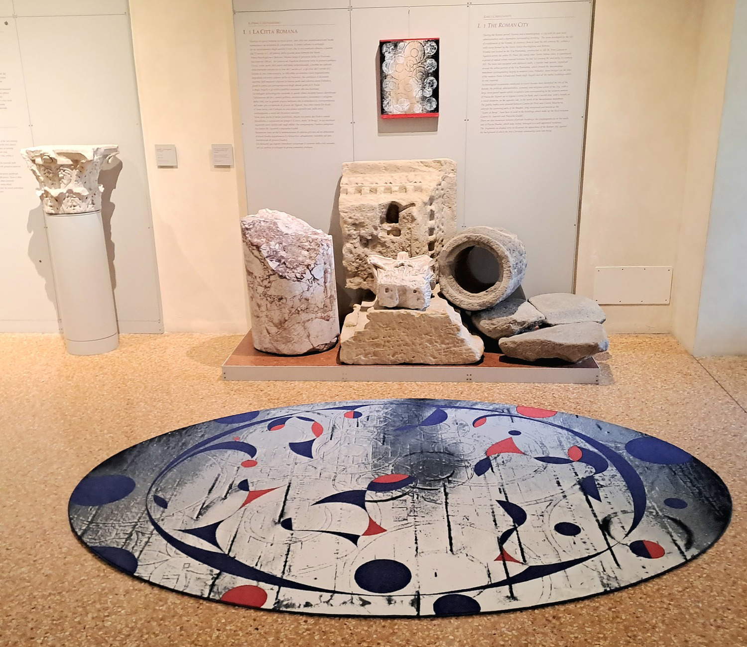 Allestimento della mostra Soglie: Tempo del prima &ndash; Tempo del poi al Museo Diocesano di Vicenza.