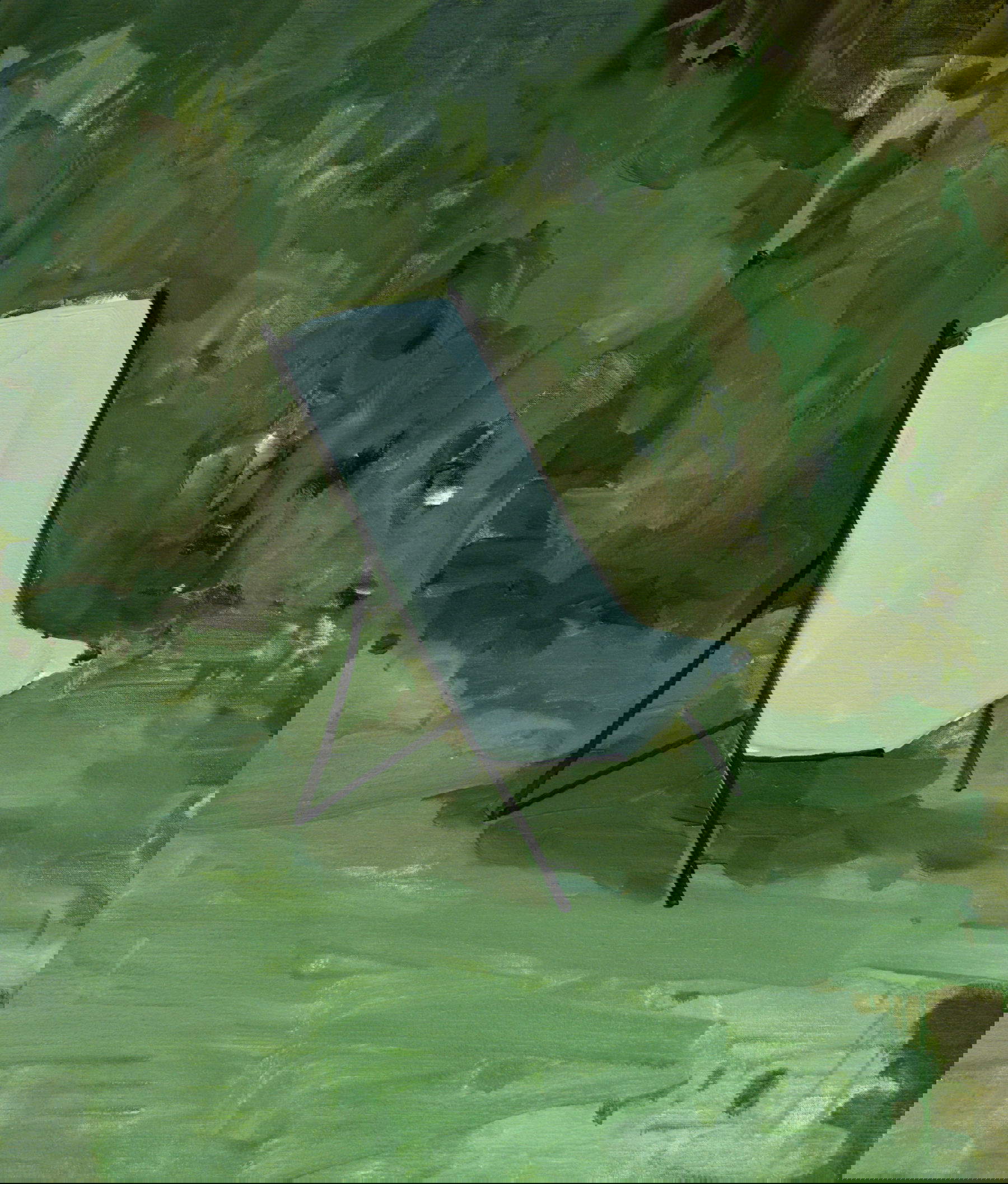 Rudy Cremonini, Il tempo di una sigaretta (2025; olio su lino, 80 x 70 cm)