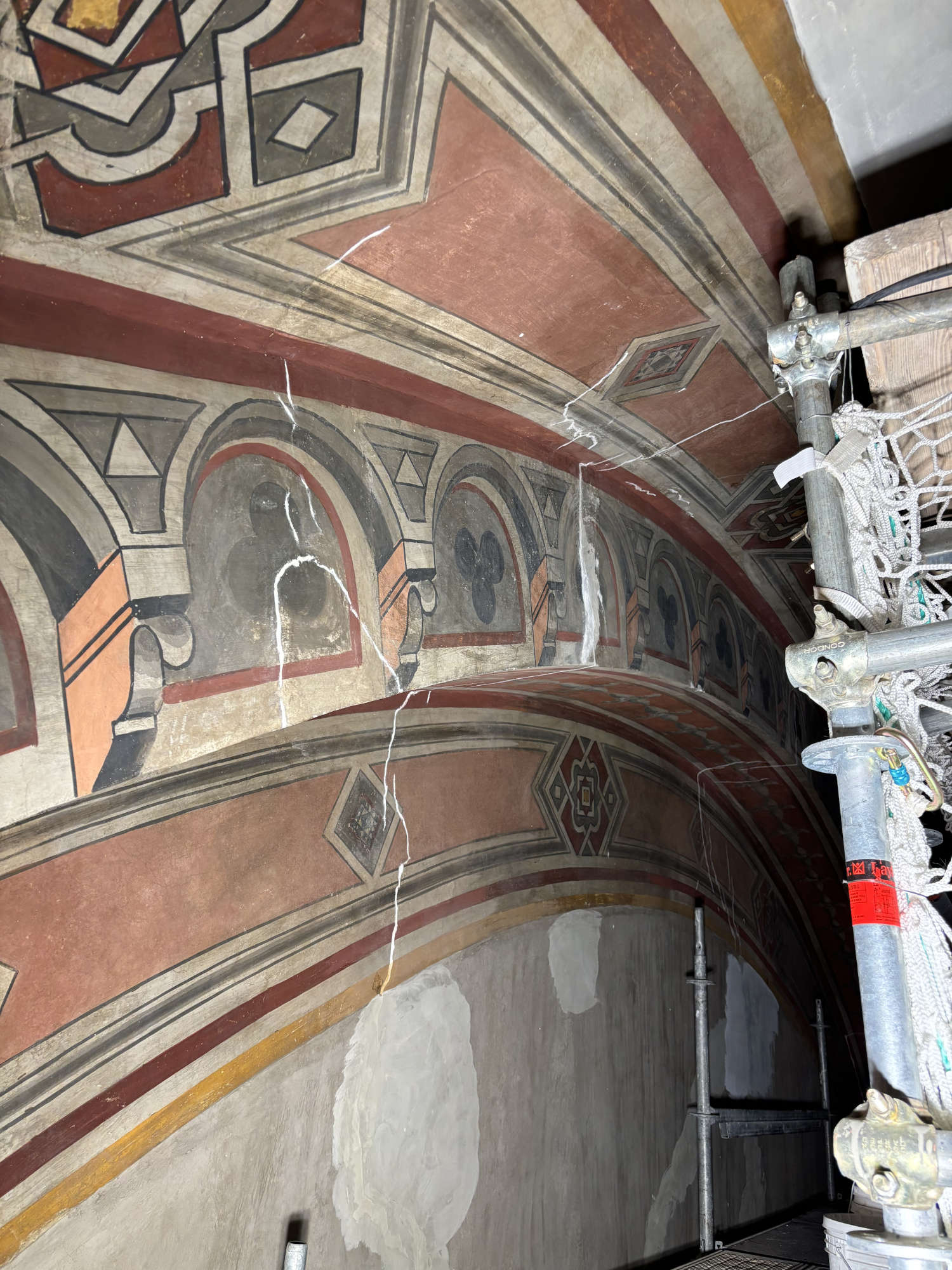 Der Salone di Donatello während der Restaurierung Der Salone di Donatello während der Restaurierung