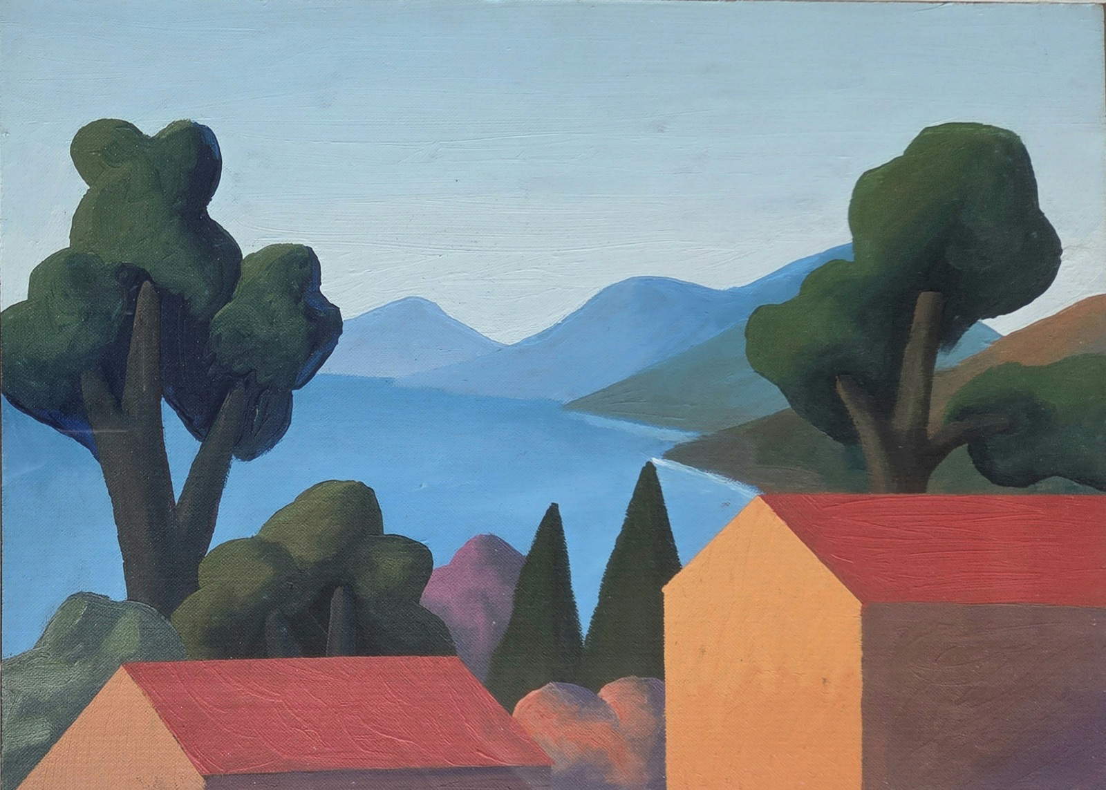 Salvo, San Nicola Arcella (2001 ; huile sur panneau, 25 x 35 cm)