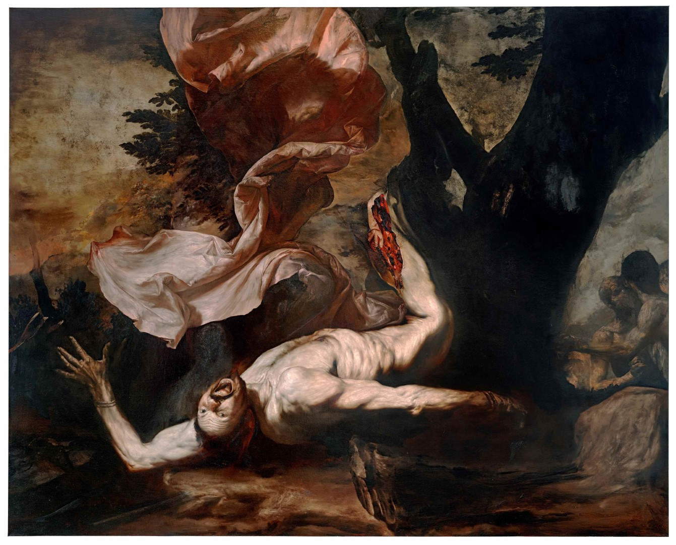 Nicola Samor&igrave;, The Veil (2025; oil on canvas, 200 x 250 x 4.5 cm)