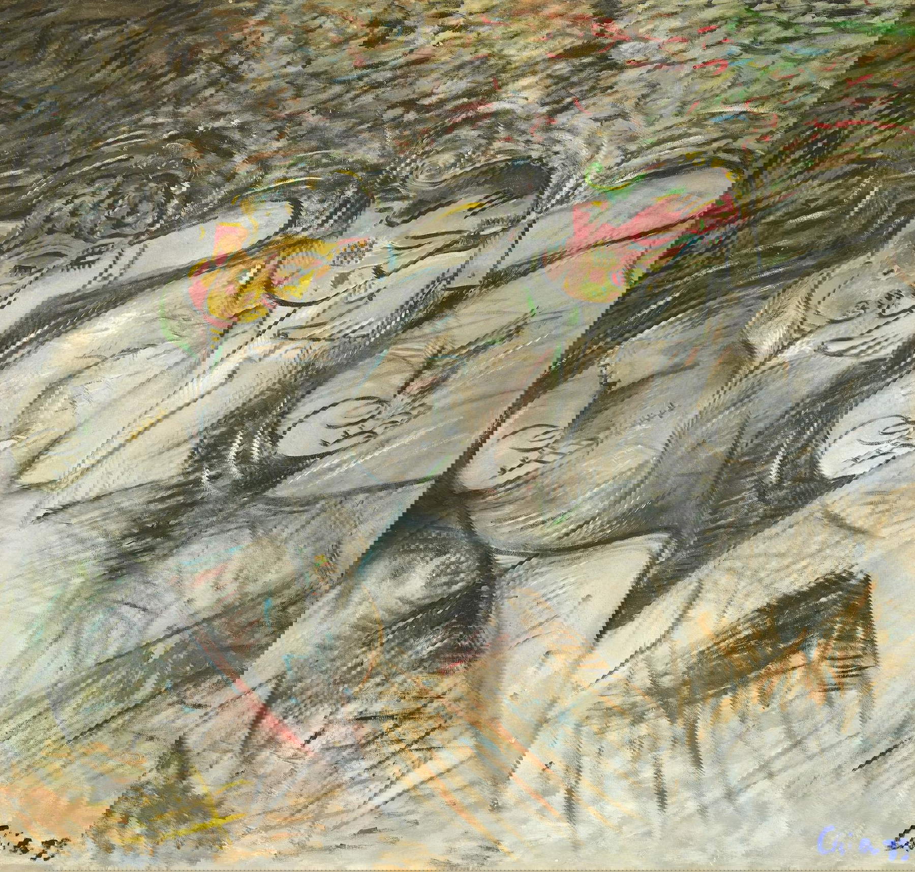 Sandro Chia, I protagonisti (1979; olio su tela, 178 x 187 cm)