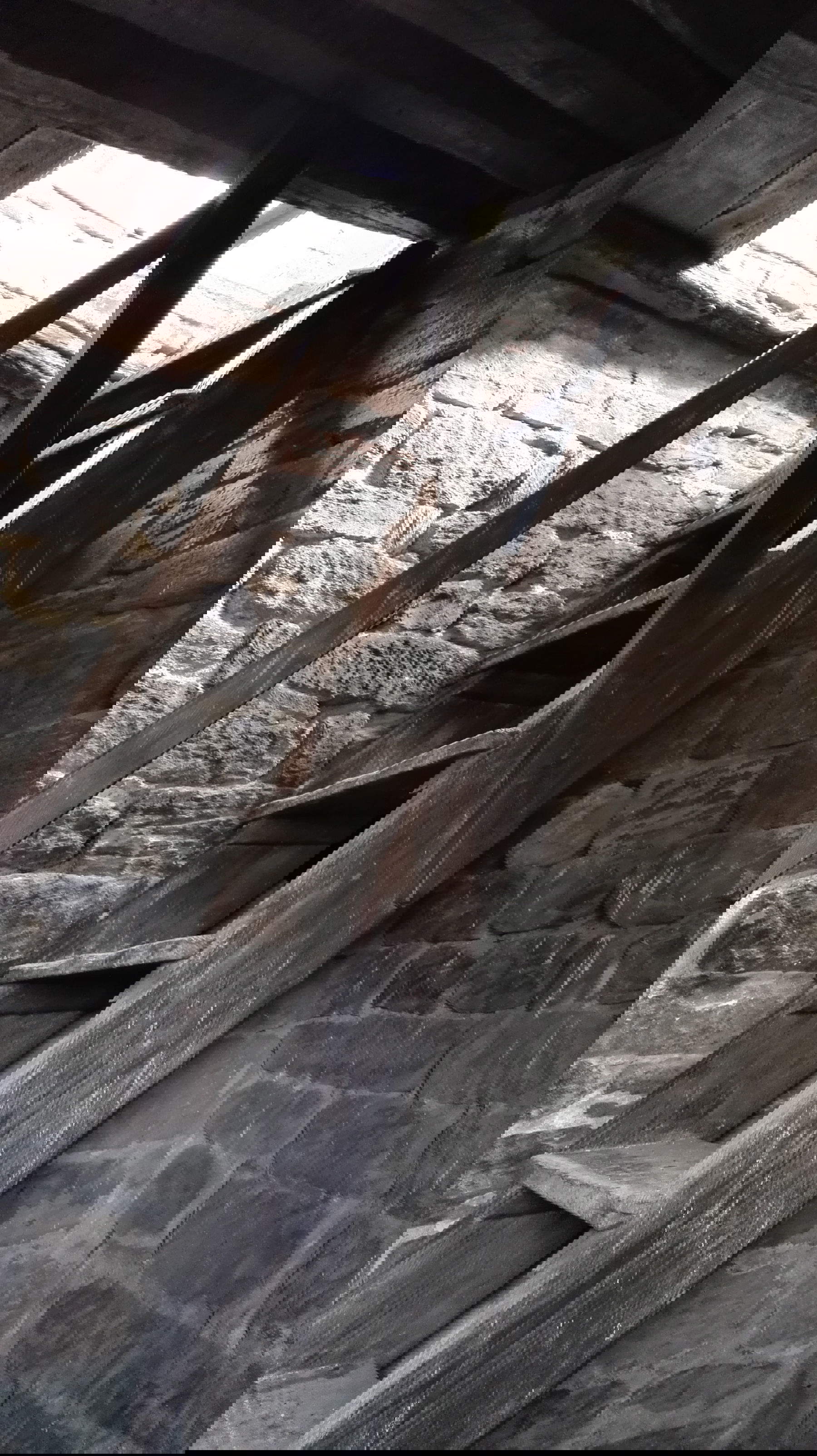 The stairs of the Tower before restoration