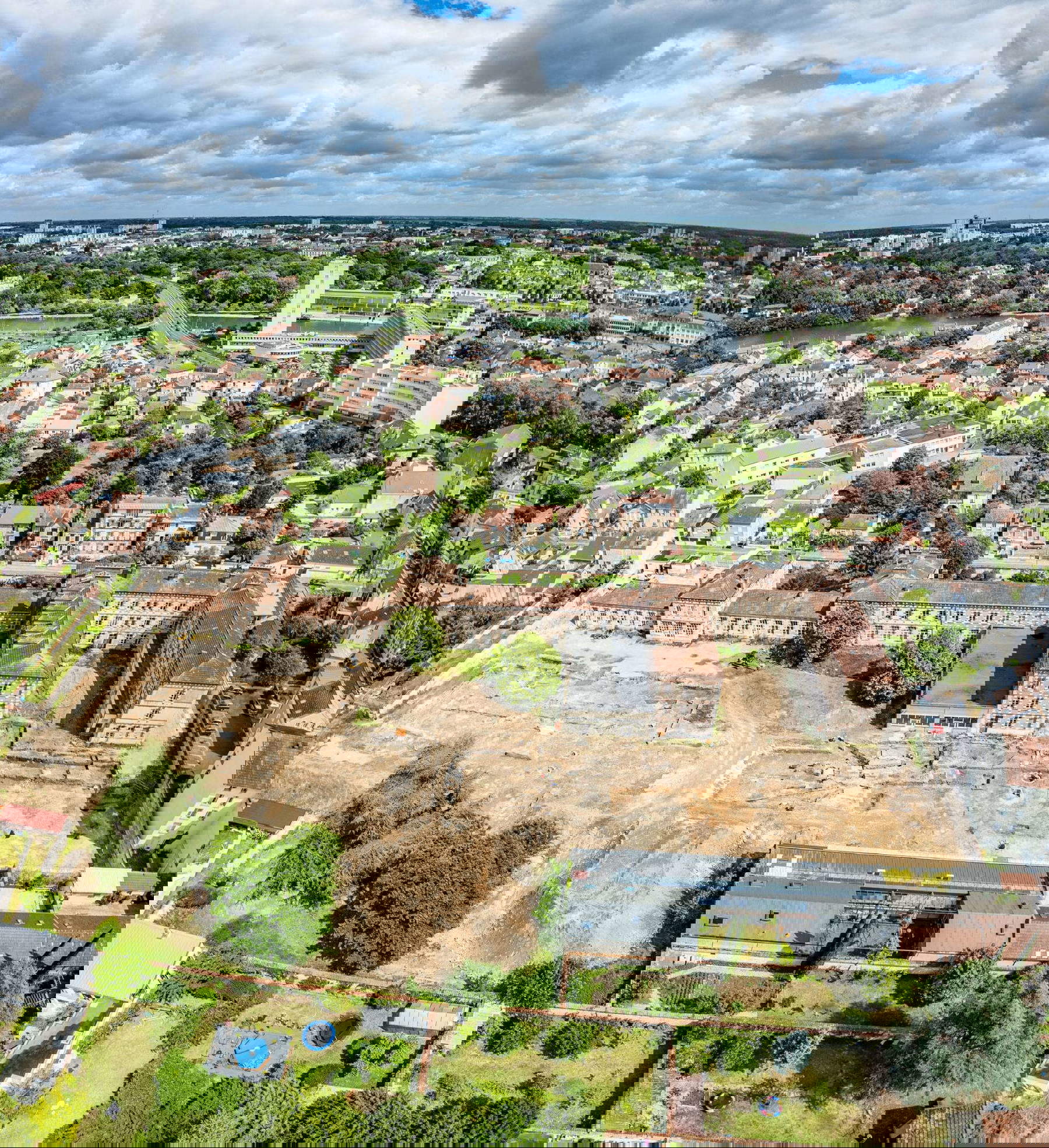 Scavi di Melun, vista aerea. Foto: INRAP