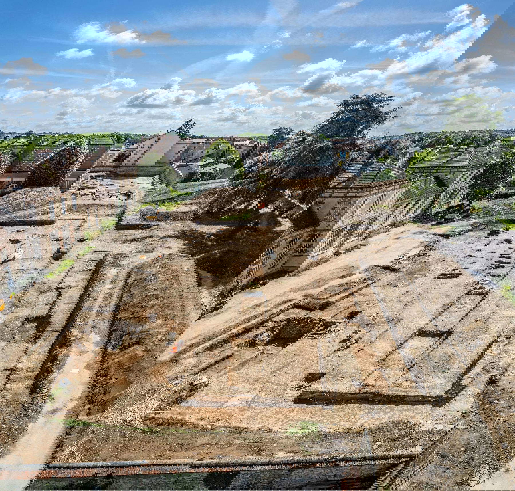 Scavi di Melun, vista aerea. Foto: INRAP