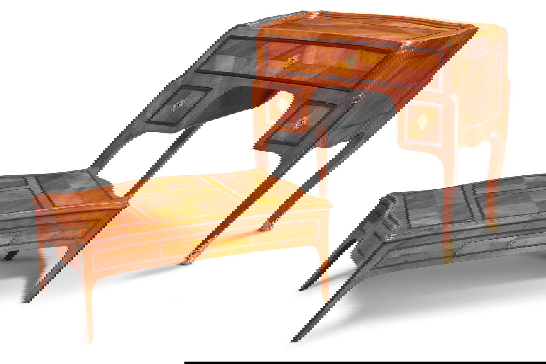 Cherry wood dressing table desk (Veneto, mid-18th century)