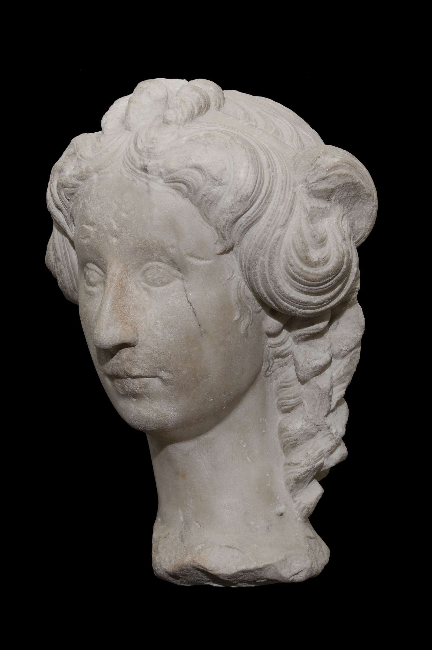 Adriatic-area sculptor in the circle of Niccolò di Giovanni Fiorentino, Female head (Sibyl?) (c. 1470; marble, 41 x 30 x 28 cm) Adriatic-area sculptor in the circle of Niccolò di Giovanni Fiorentino, Female head (Sibyl?) (c. 1470; marble, 41 x 30 x 28 cm)