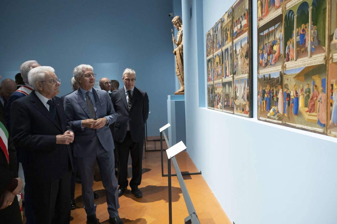 Mattarella besucht die Ausstellung von Beato Angelico im Palazzo Strozzi: 