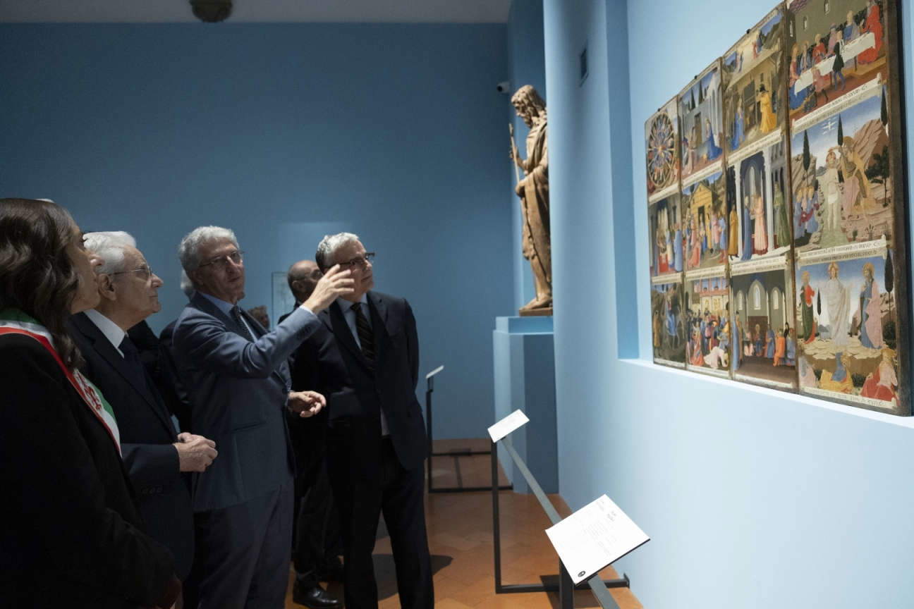 Visita del presidente Sergio Mattarella alla mostra Beato Angelico a Firenze Visita del presidente Sergio Mattarella alla mostra Beato Angelico a Firenze