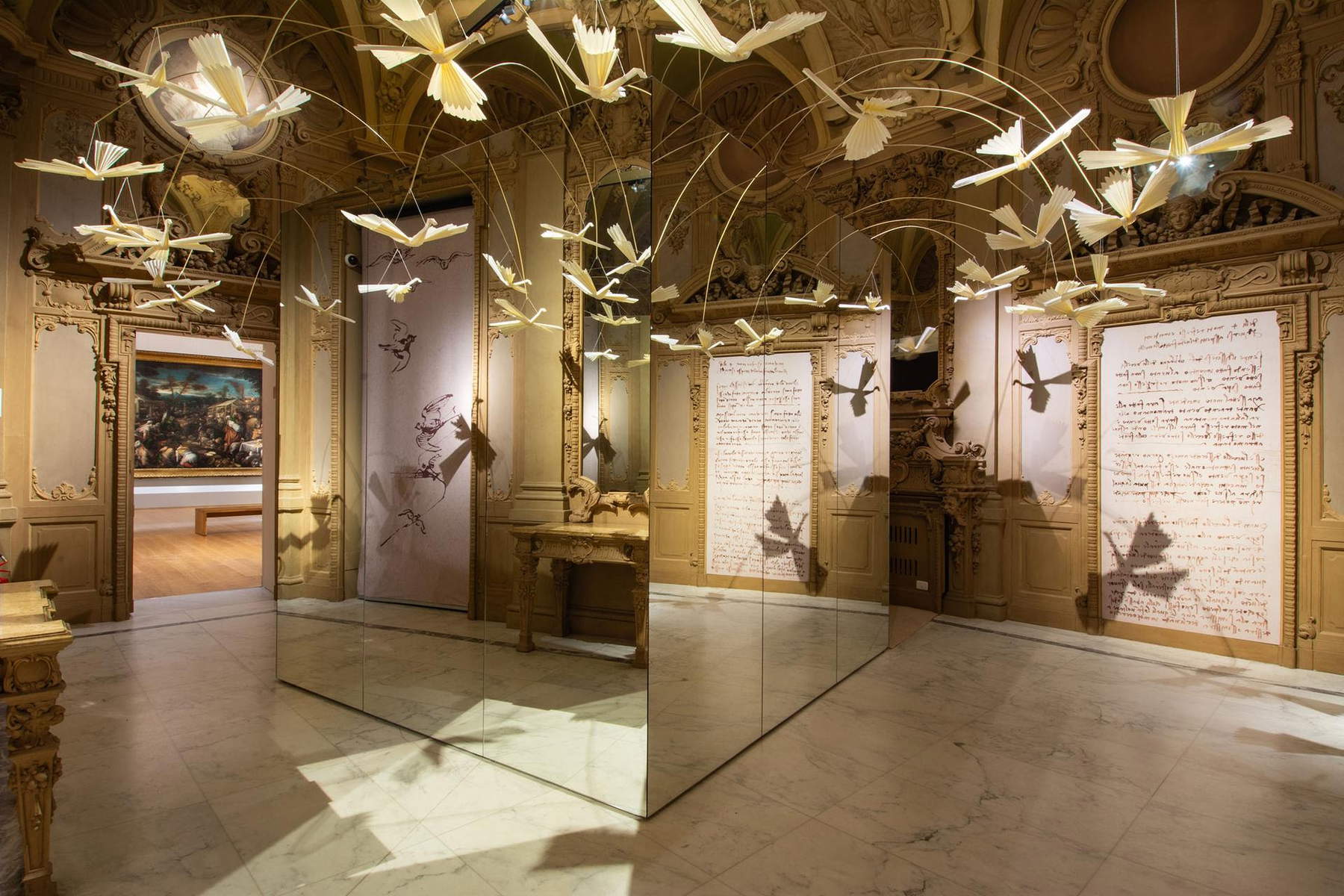 Sezione espositiva Uno spazio per Leonardo / Leonardo per lo spazio presso la Galleria Sabauda dei Musei Reali di Torino.