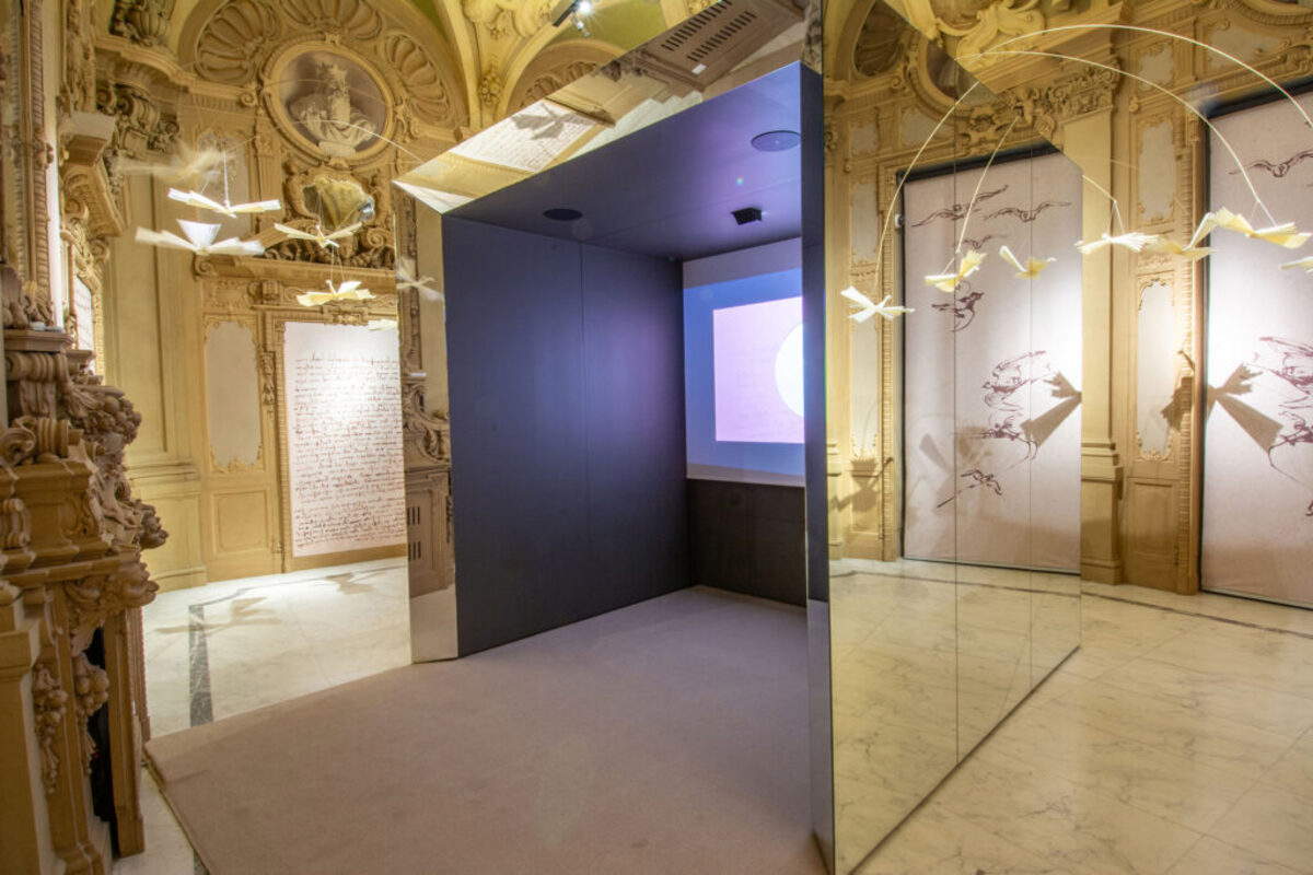 Sezione espositiva Uno spazio per Leonardo / Leonardo per lo spazio presso la Galleria Sabauda dei Musei Reali di Torino.