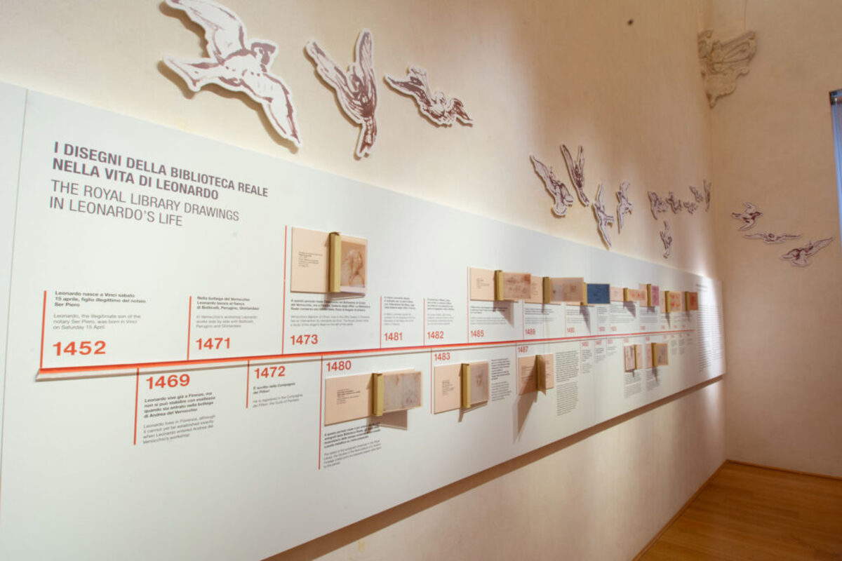 Sezione espositiva Uno spazio per Leonardo / Leonardo per lo spazio presso la Galleria Sabauda dei Musei Reali di Torino.