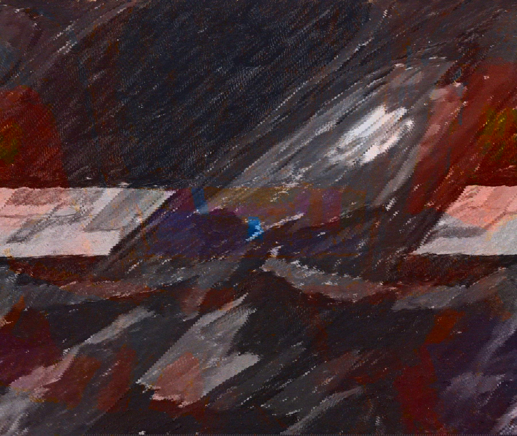 Silas Borsos, Dana H (2025; olio su tavola, 15,7 x 18 cm)