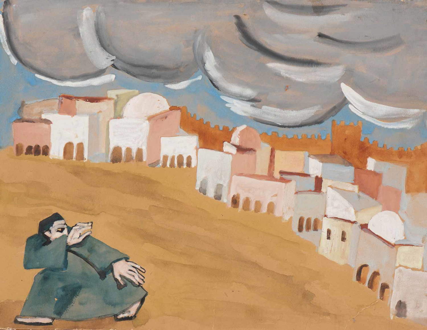 Silvana Weiller, aus Das Buch Jona (1955-60; Tempera auf Papier, 23 x 29 cm)