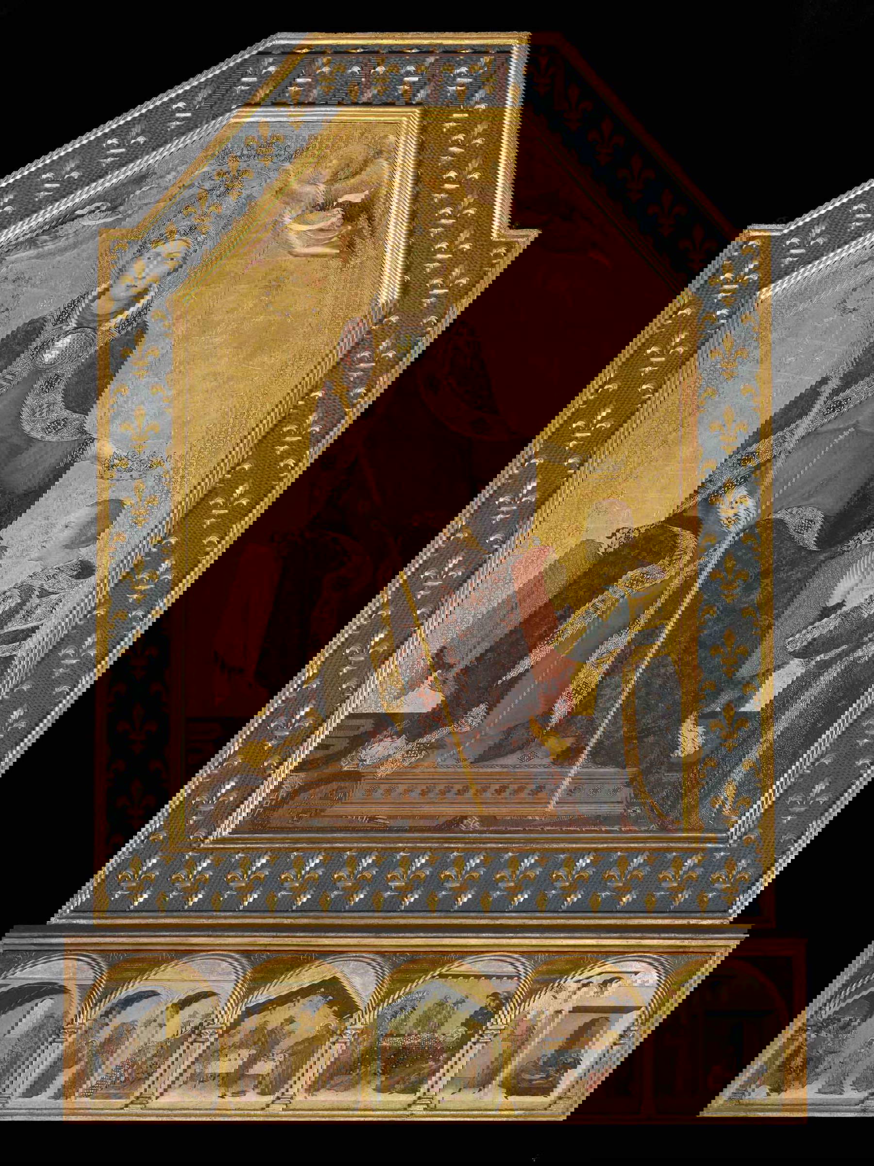 Simone Martini, Heiliger Ludwig von Toulouse (um 1317; Tempera auf Tafel, 250 x 188 cm; Neapel, Museo e Real Bosco di Capodimonte)