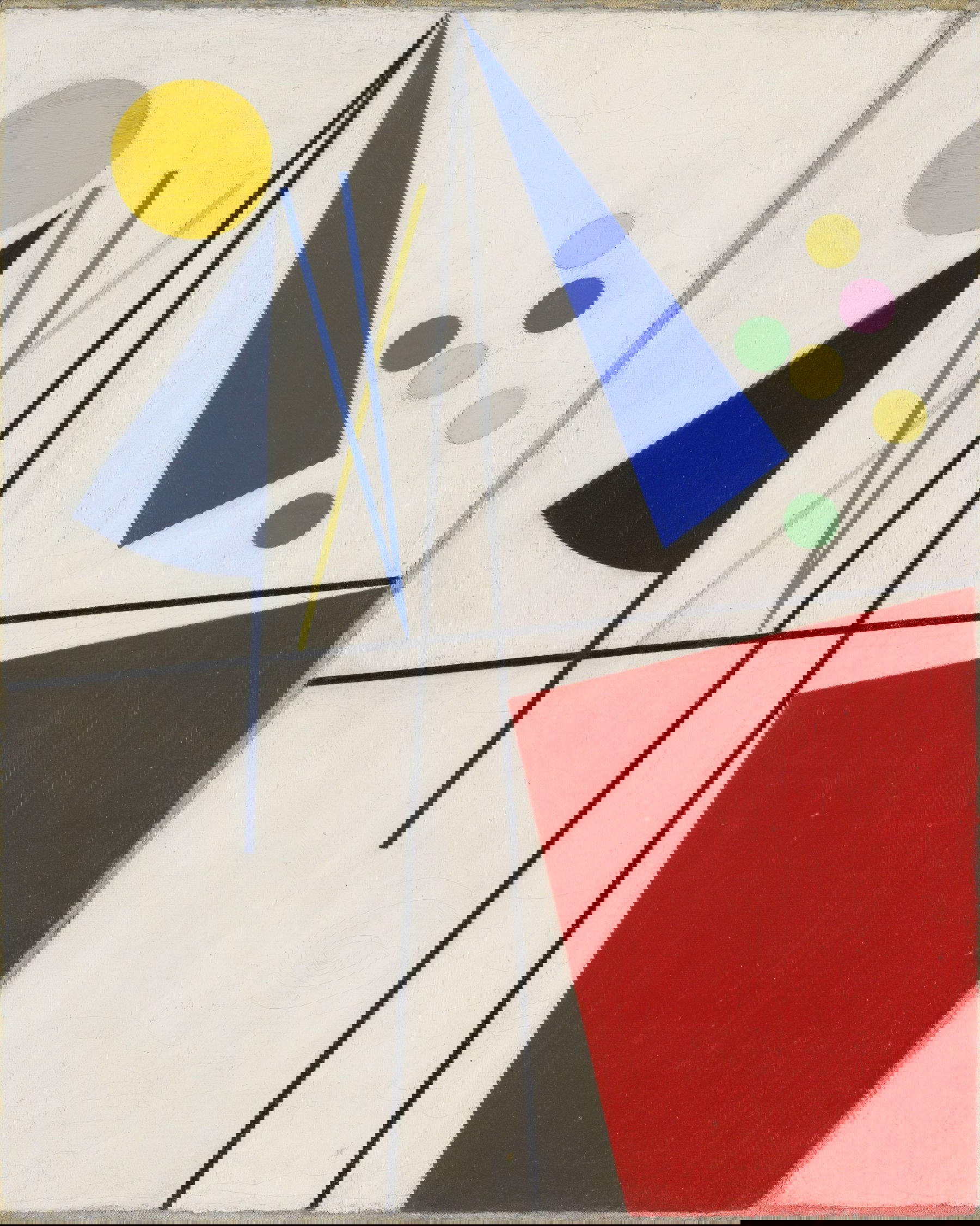 Sophie Taeuber-Arp, Equilibrium (1932 ; huile sur toile ; 41,7 x 33,5 cm ; Berlin/Rolandswerth, Stiftung Arp e. V.)