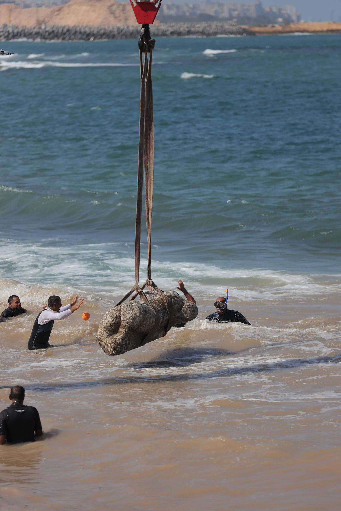 Statues recovered at Abu Qair, near Alexandria, Egypt. Photo: &copy;Ministry of Tourism and Antiquities