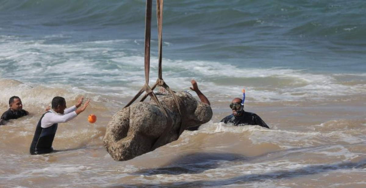 Drei Statuen tauchen in Abu Qair (Alexandria, Ägypten) wieder auf: erste Entdeckung seit 25 Jahren