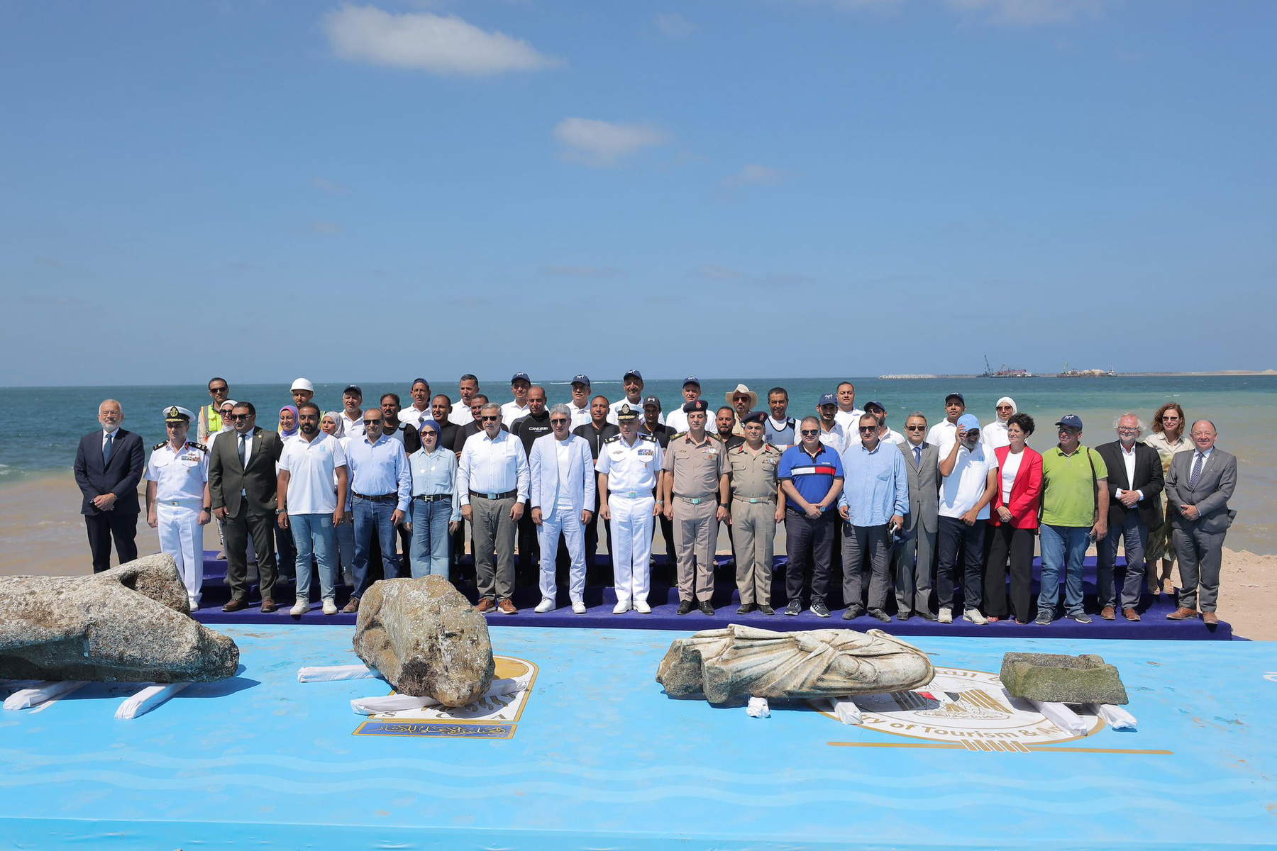 Statues recovered at Abu Qair, near Alexandria, Egypt. Photo: &copy;Ministry of Tourism and Antiquities