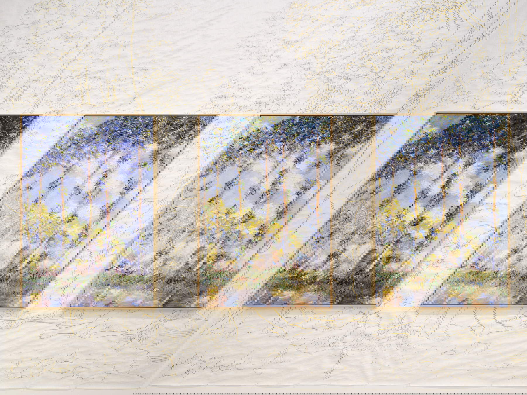 Stefano Arienti, Poplars (from Monet), (2025). Courtesy of the Christian Stein Gallery, Milan. Photo Agostino Osio