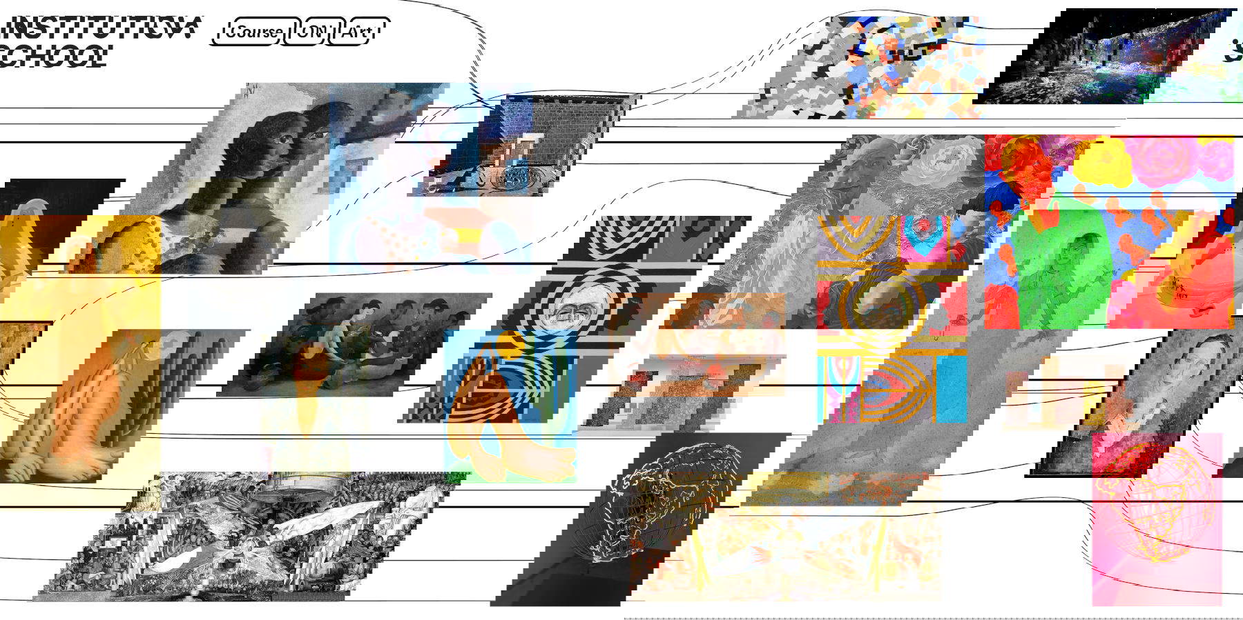 El cartel del curso en línea Historia del arte descolonizada: narrativas globales desde 1900 hasta nuestros días