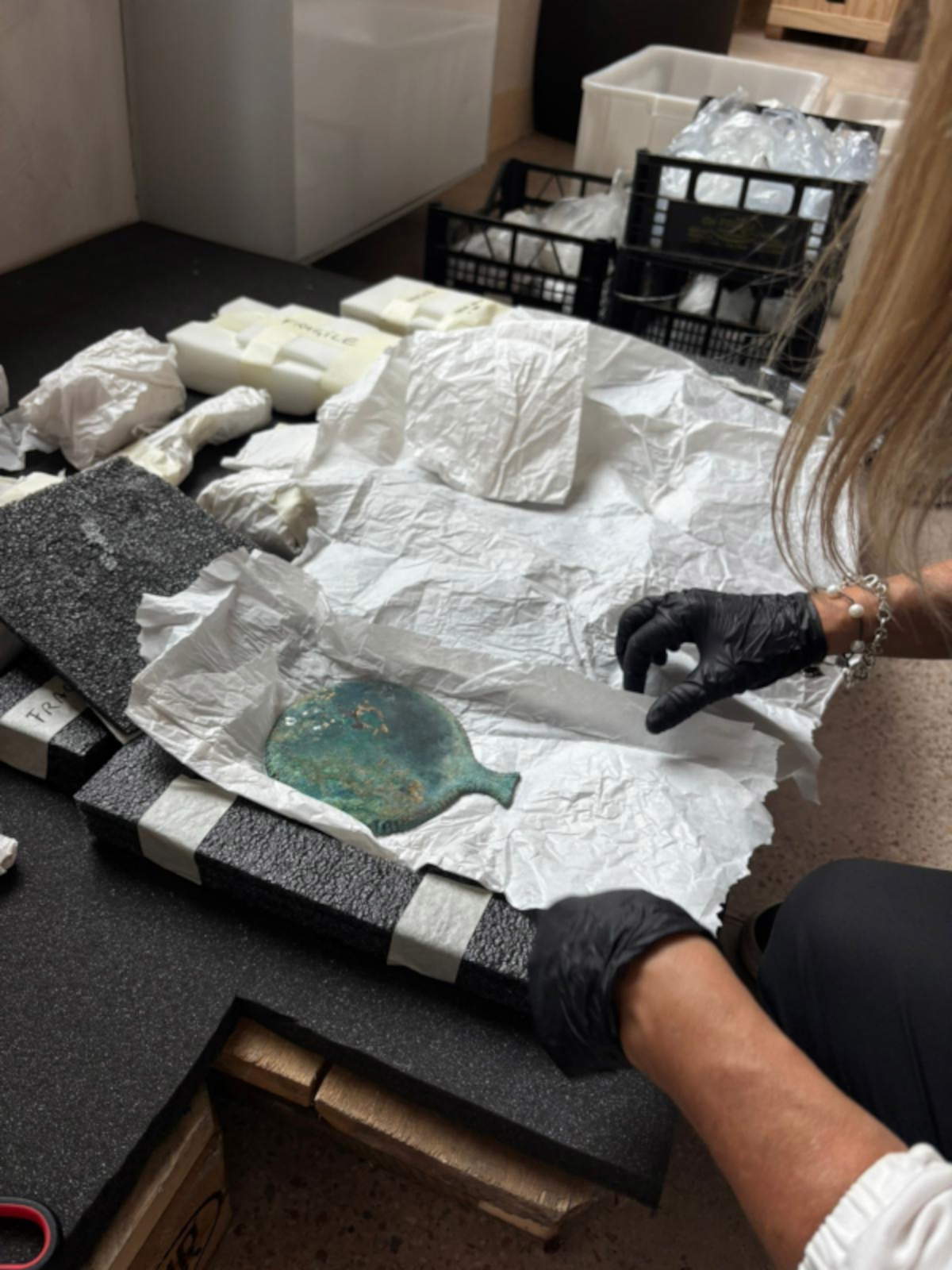 Vérification de l'état de conservation des miroirs